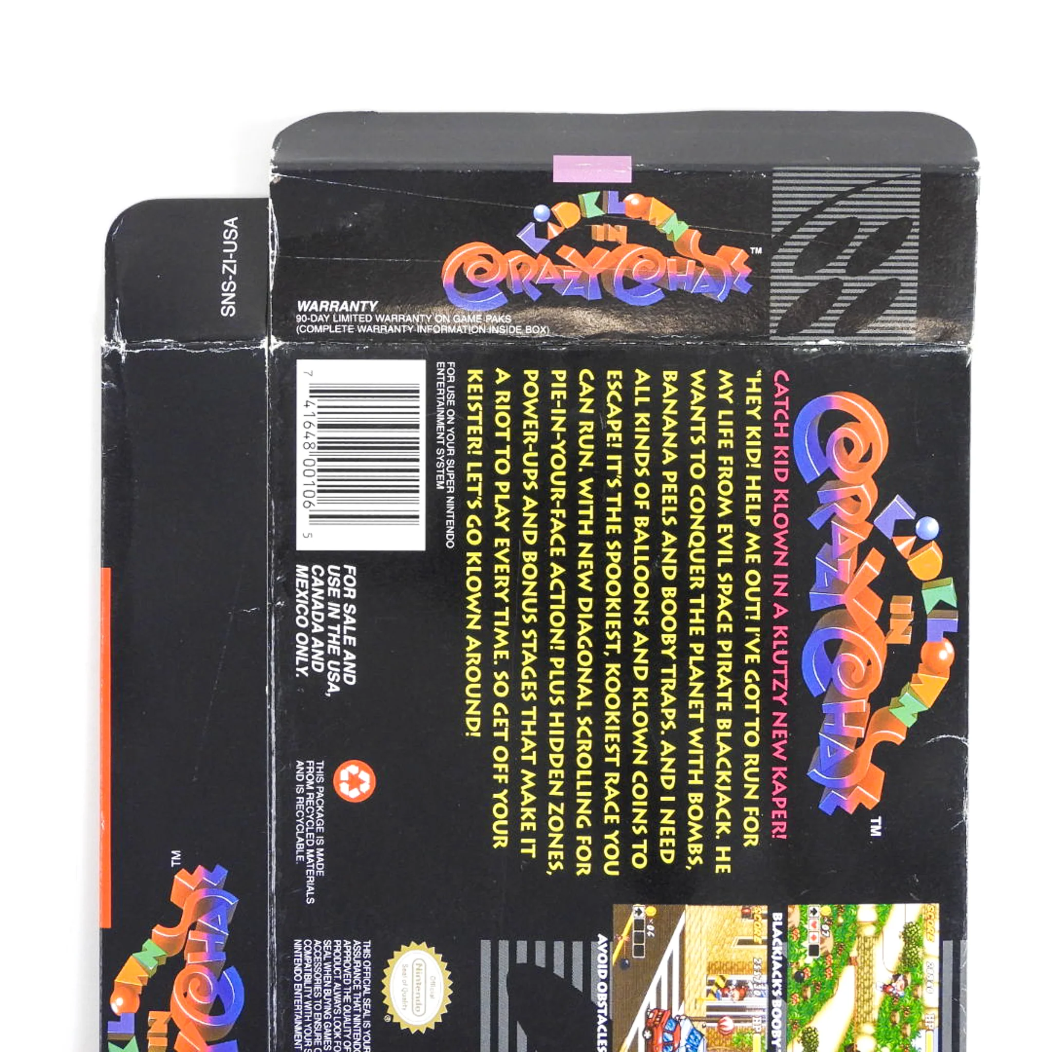 Kid Klown in Crazy Chase [Box] (Super Nintendo / SNES) - Image 4