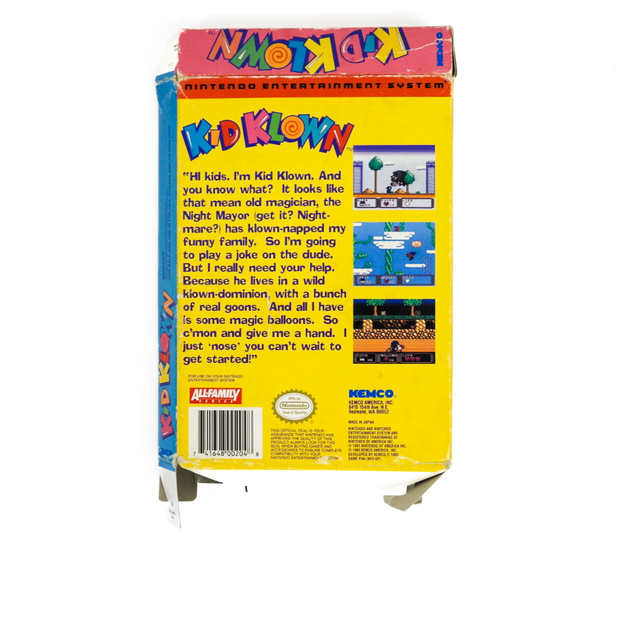 Kid Klown in Night Mayor World [Box] (Nintendo / NES) - Image 2