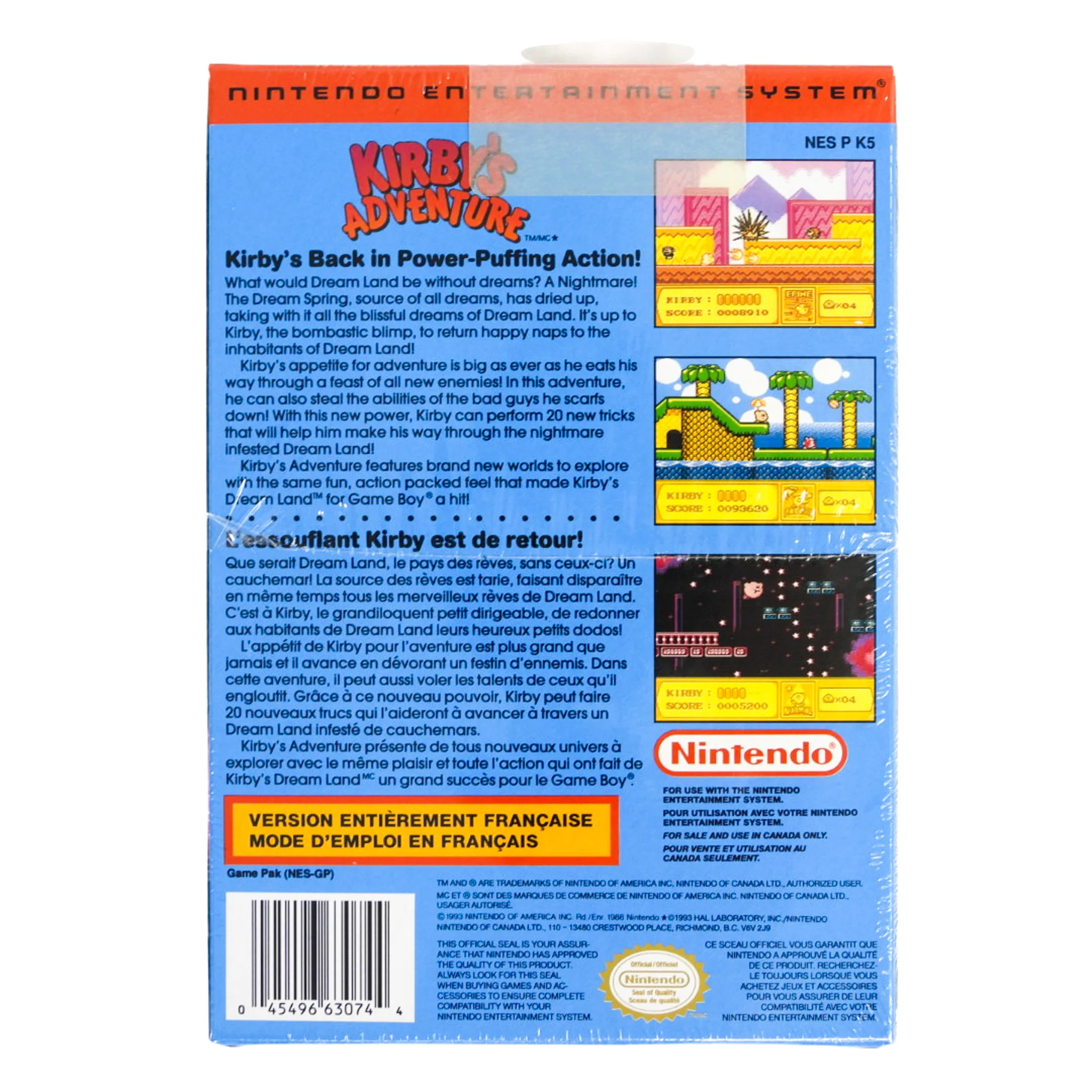 Kirby's Adventure [French Version] [CAN Version] (Nintendo / NES) - Image 2