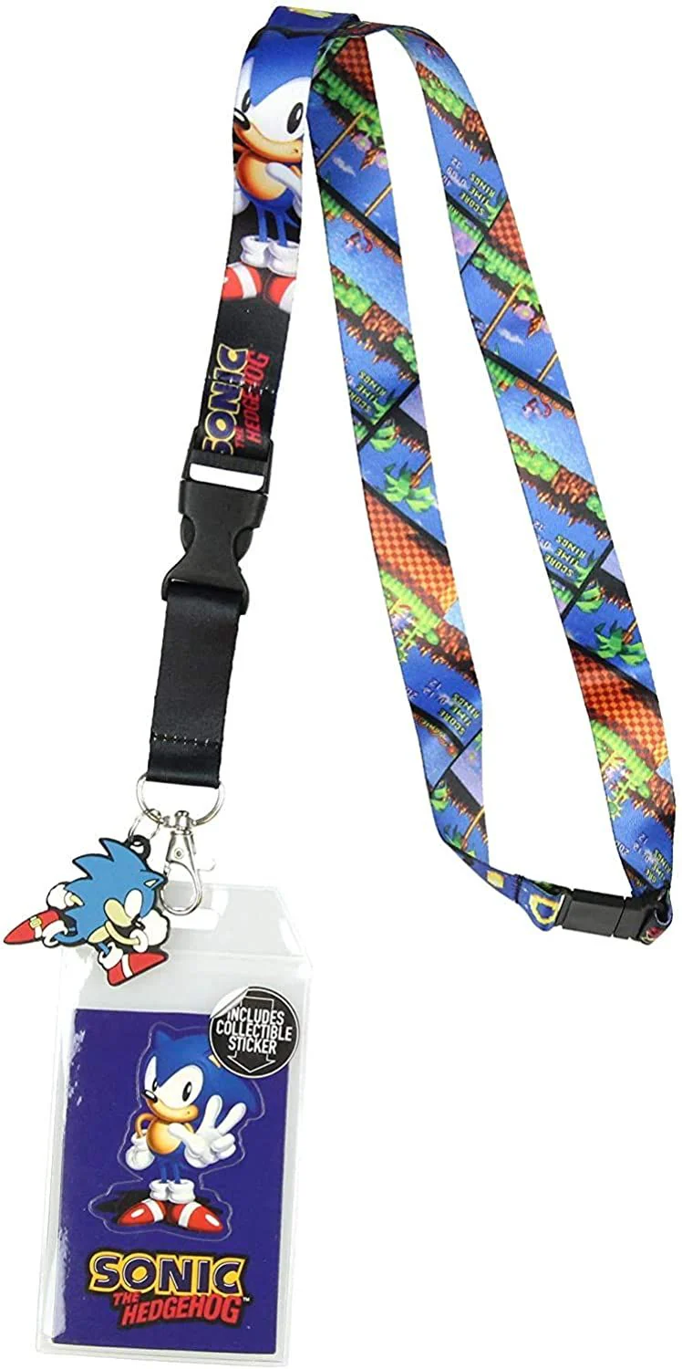 Lanière SEGA Sonic avec breloque en caoutchouc
