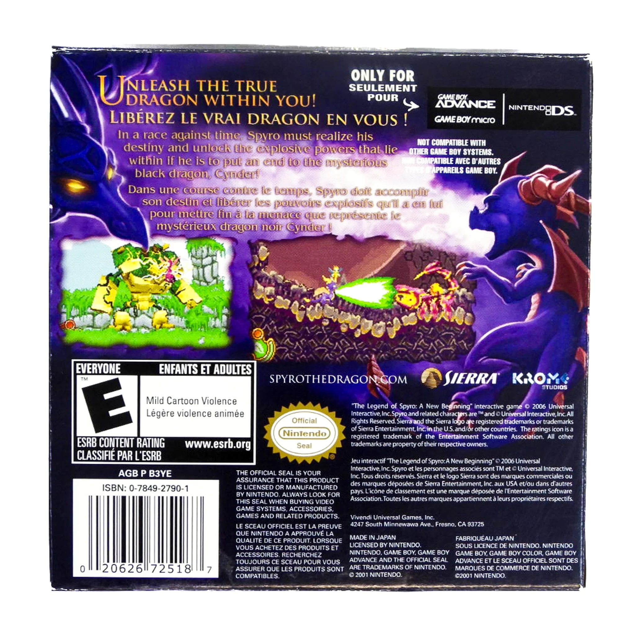 Legend Of Spyro: A New Beginning (Nintendo Game Boy Advance / GBA) - Image 3