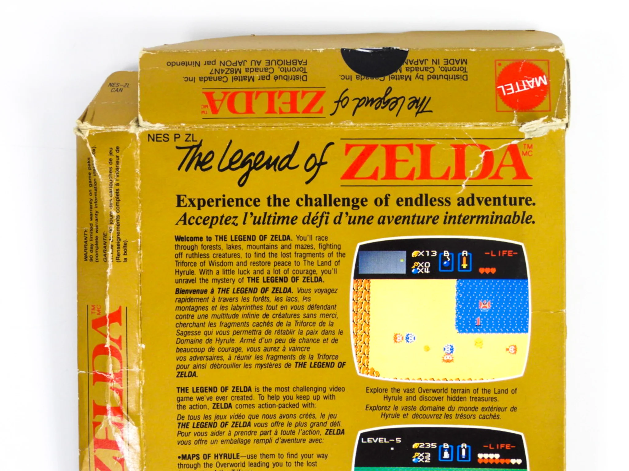 Legend Of Zelda [Mattel] [CAN Version] [Box] (Nintendo / NES) - Image 4