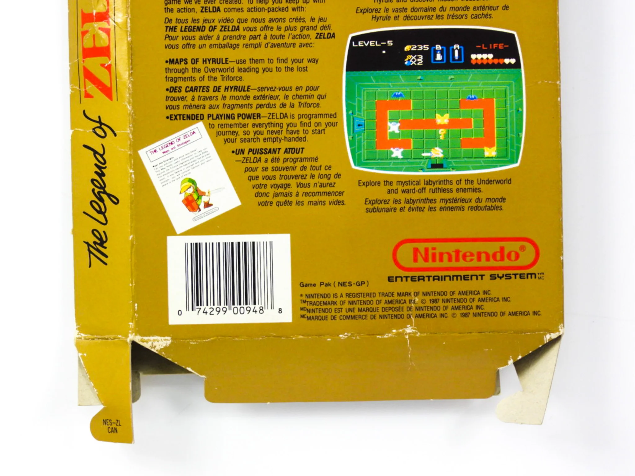 Legend Of Zelda [Mattel] [CAN Version] [Box] (Nintendo / NES) - Image 5