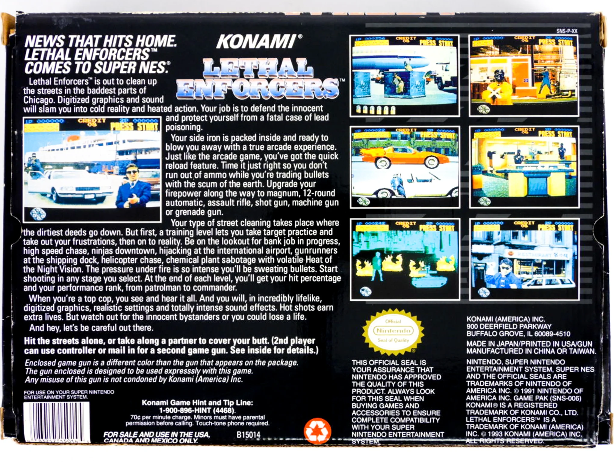 Lethal Enforcers [Gun Bundle] (Super Nintendo / SNES) - Image 2