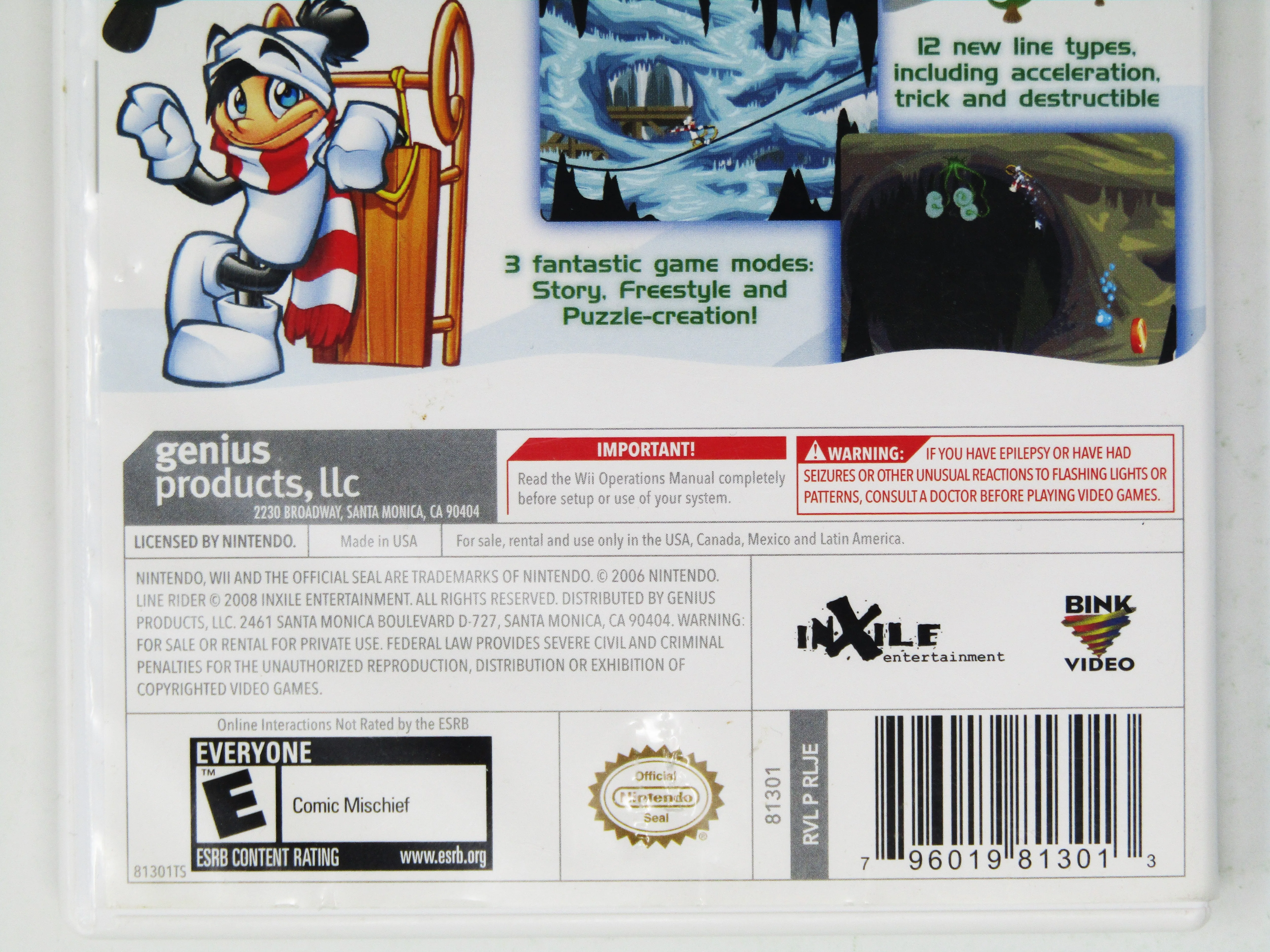 Line Rider 2 Unbound (Nintendo Wii) - Image 2