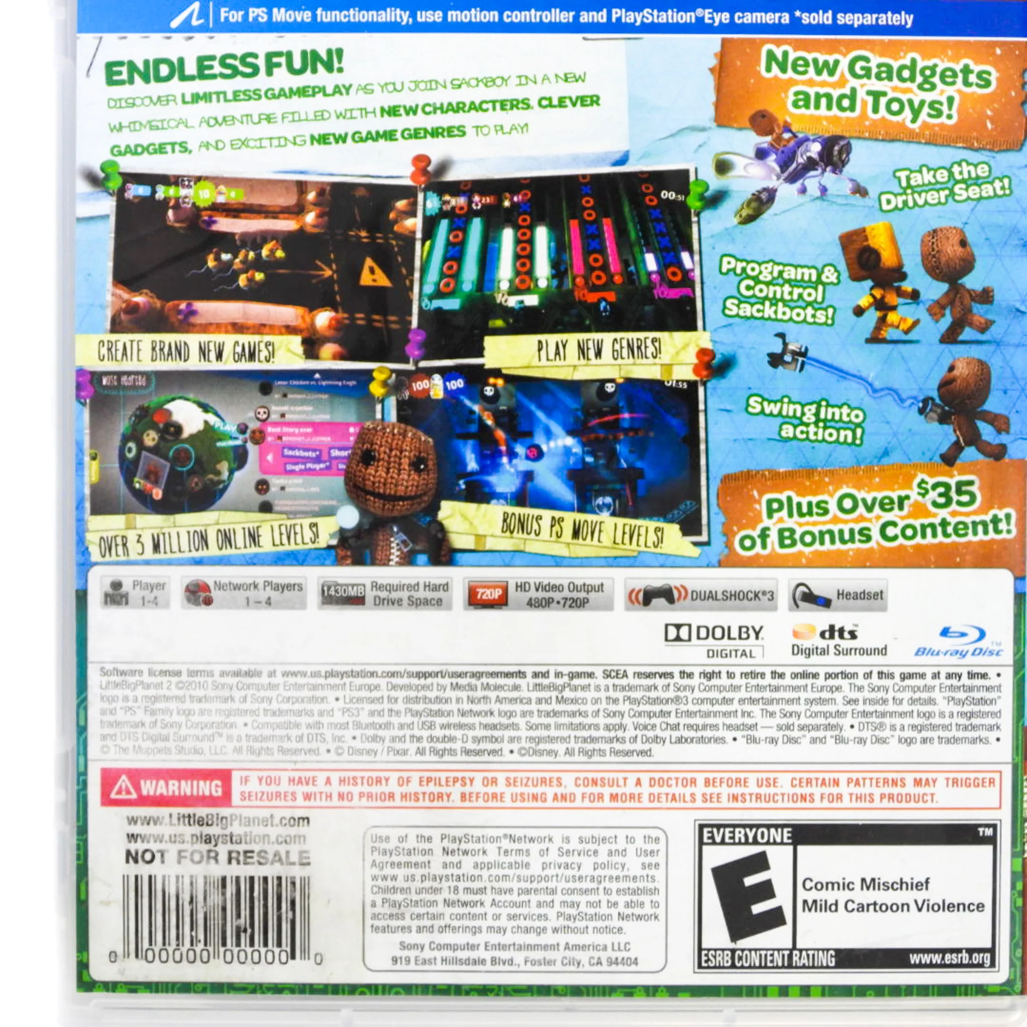 LittleBigPlanet 2 [Special Edition] [Not for Resale] (PlayStation 3 / PS3) - Image 2