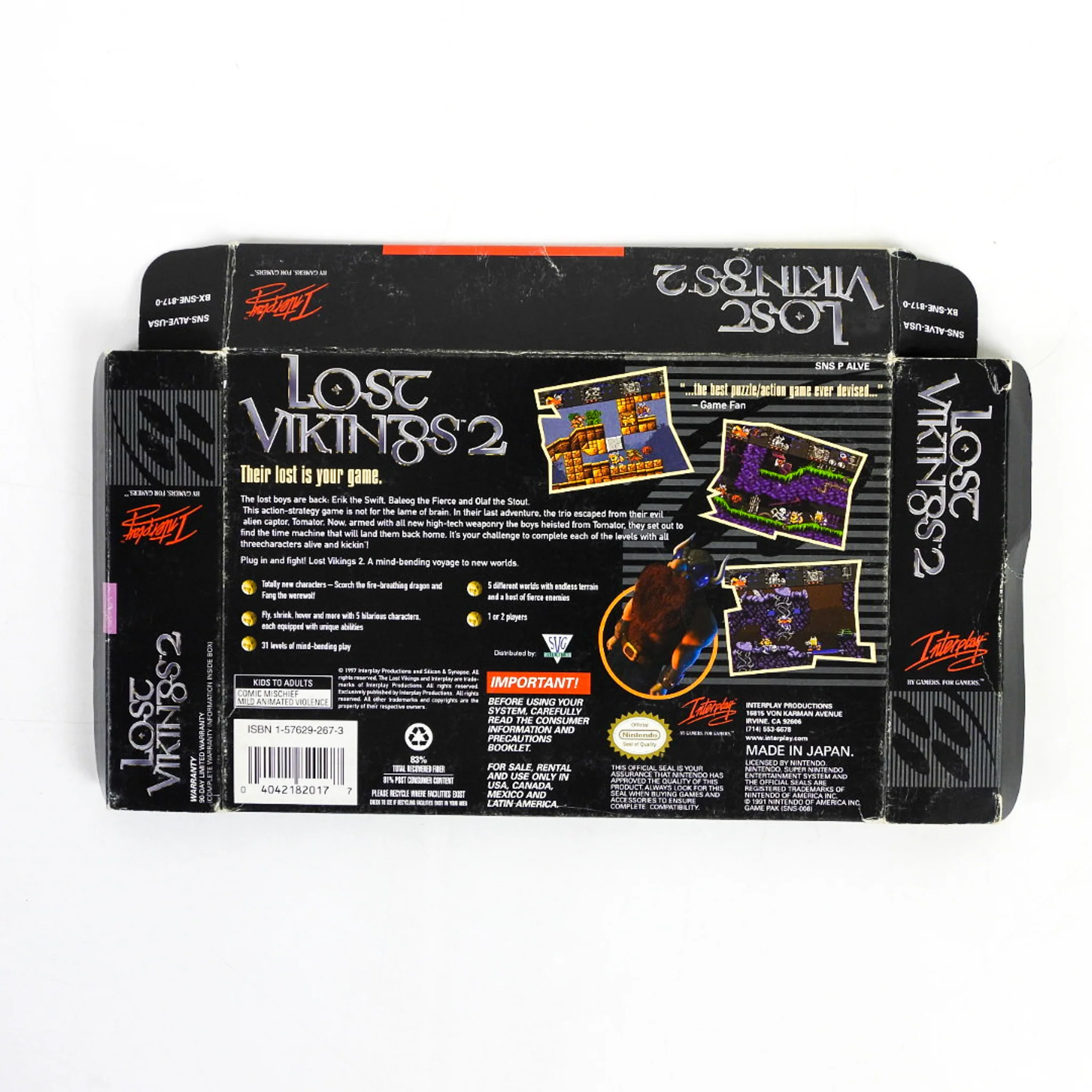 Lost Vikings 2 [Box] (Super Nintendo / SNES) - Image 2