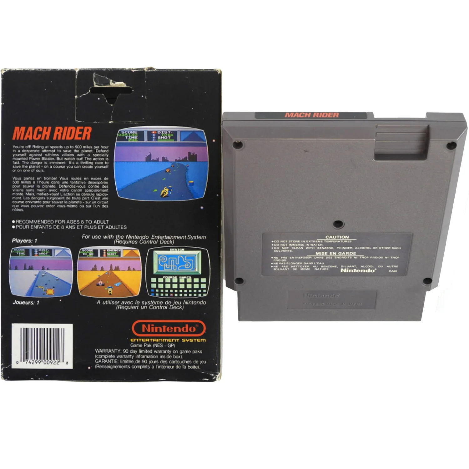 Mach Rider [5 Screw] [CAN Version] (Nintendo / NES) - Image 2
