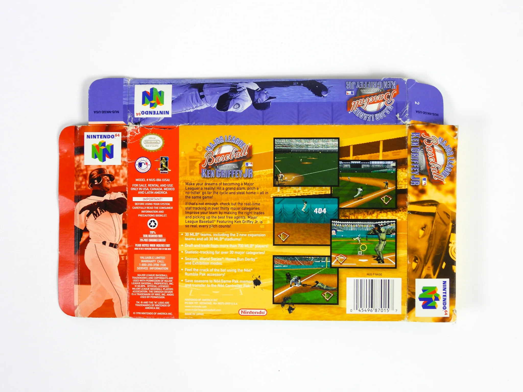 Major League Baseball Featuring Ken Griffey Jr [Box] (Nintendo 64 / N64) - Image 2