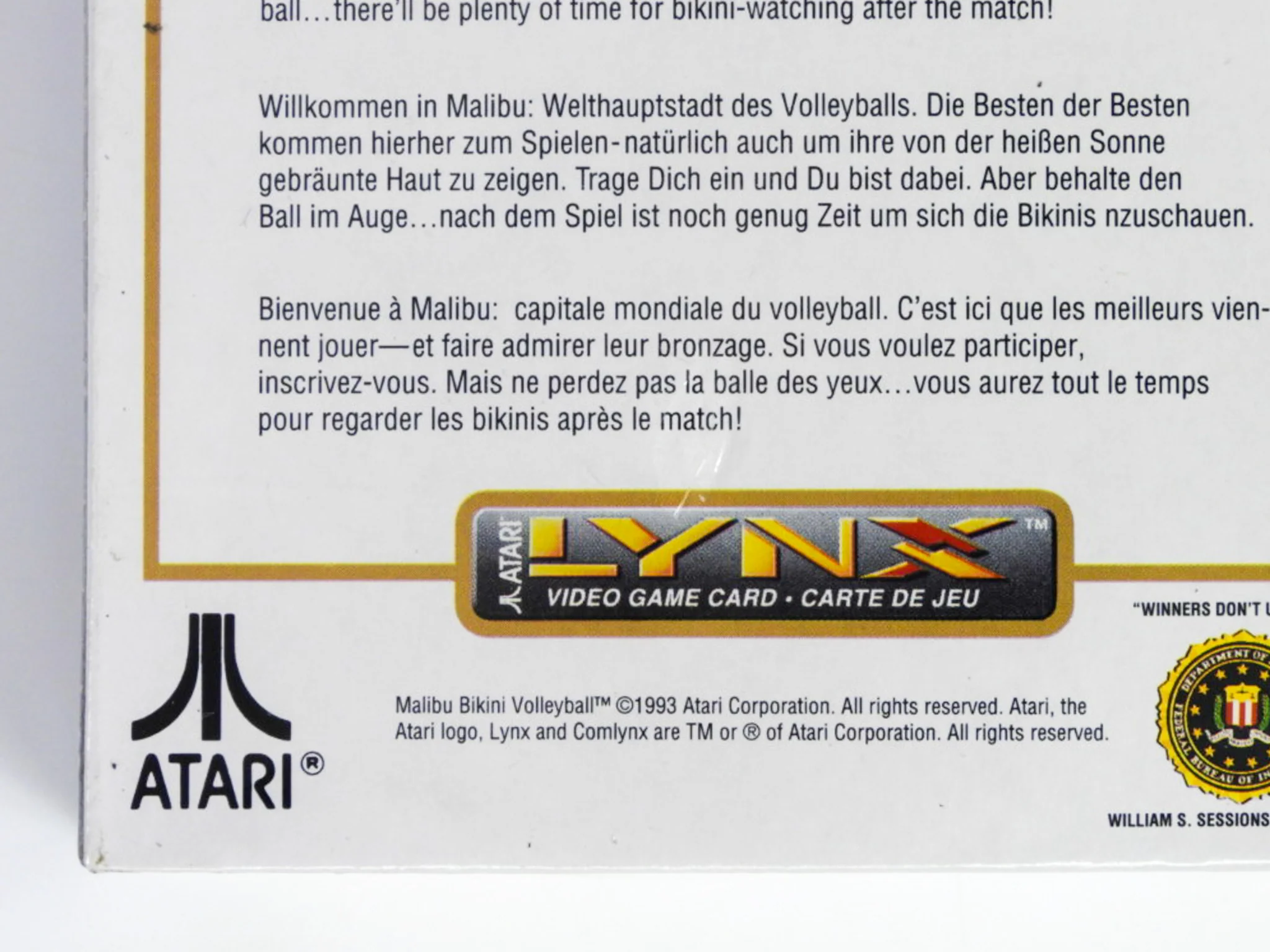 Malibu Bikini Volleyball (Atari Lynx) - Image 3