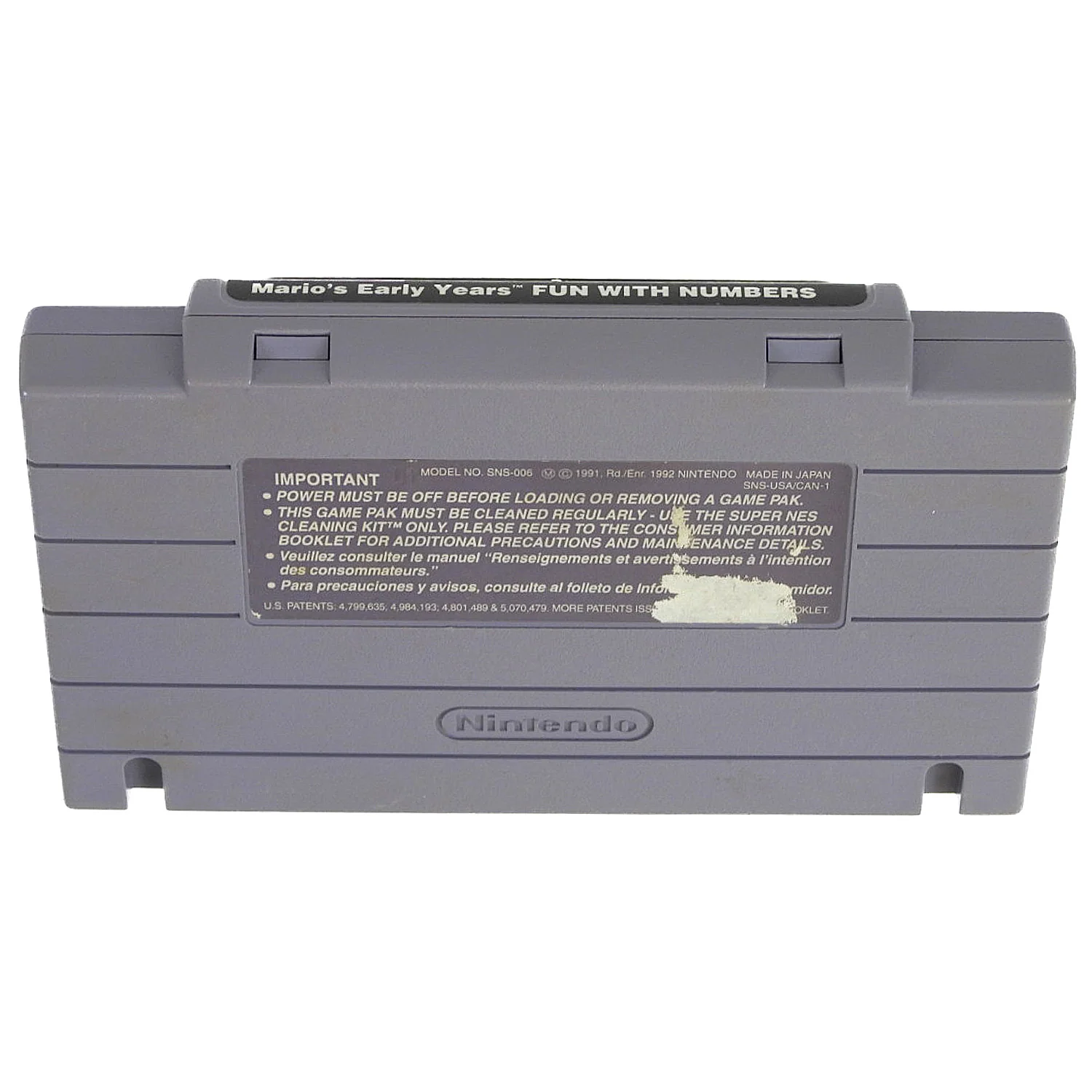 Mario's Early Years Fun With Numbers (Super Nintendo / SNES) - Image 2