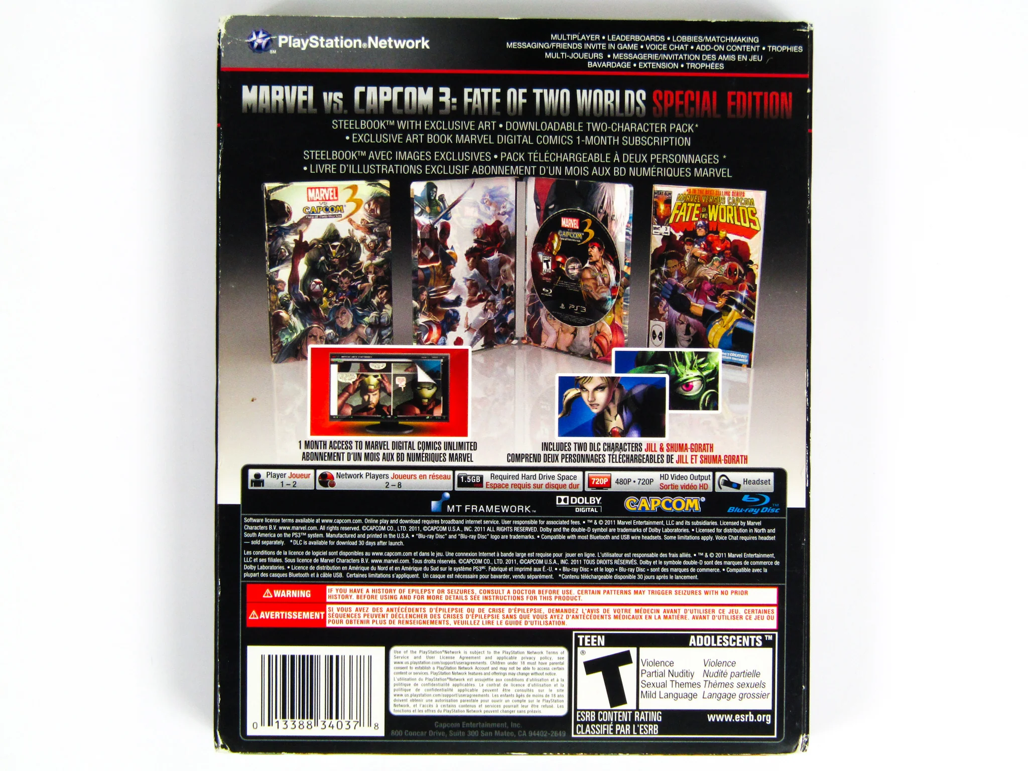 Marvel Vs. Capcom 3: Fate Of Two Worlds [Special Edition] [Steelbook] (PlayStation 3 / PS3) - Image 2