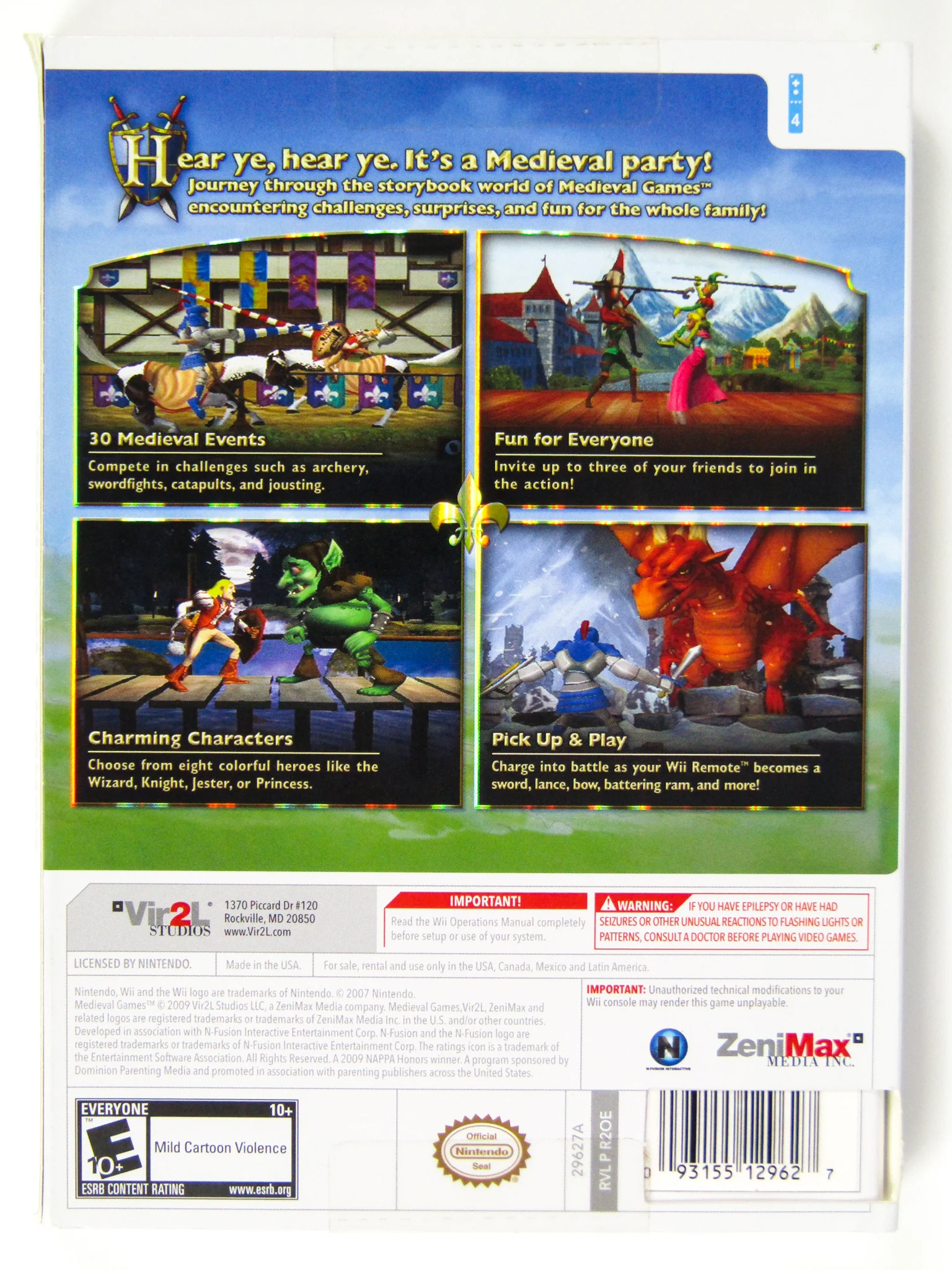 Medieval Games (Nintendo Wii) - Image 2