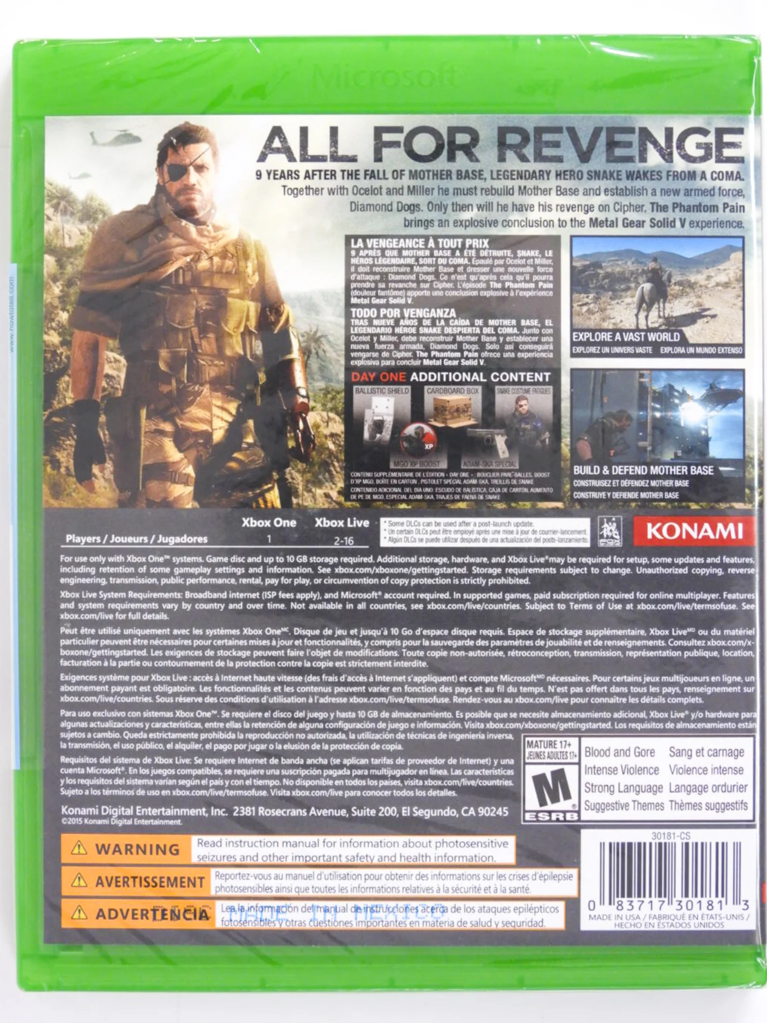Metal Gear Solid V: The Phantom Pain [Day One] (Xbox One) - Image 2