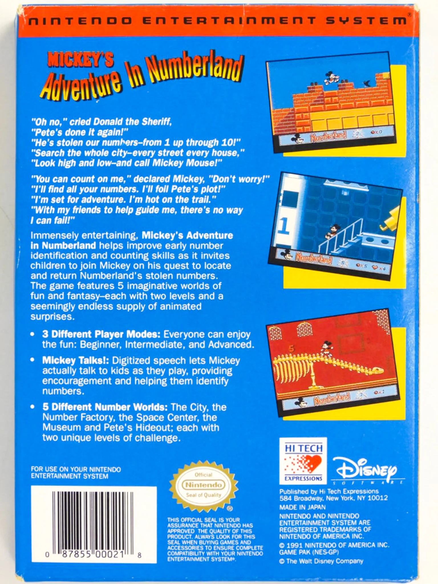 Mickey's Adventure In Numberland (Nintendo / NES) - Image 4