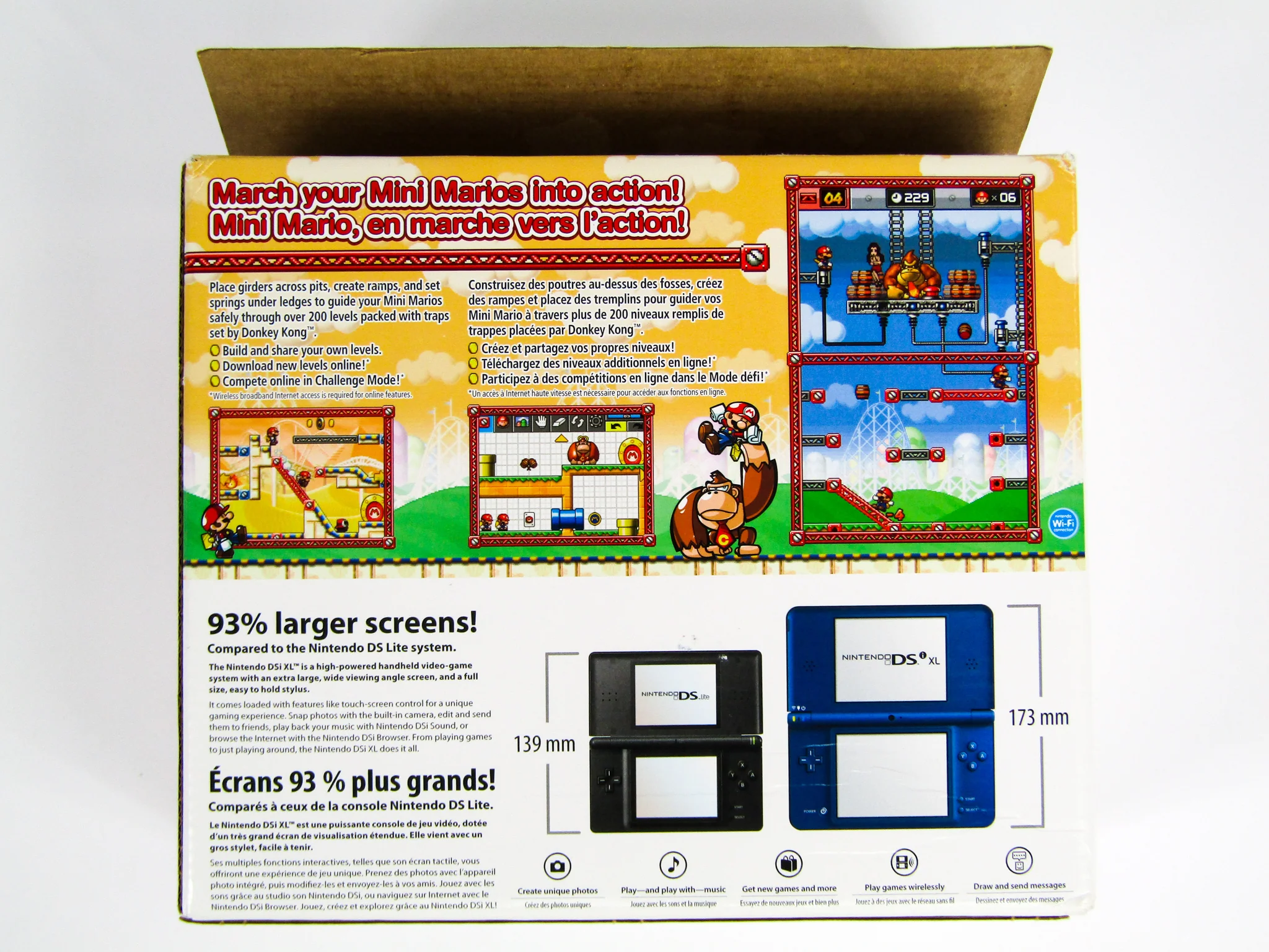 Nintendo DSi XL System Midnight Blue with Mario Vs. Donkey Kong Mini-Land Mayhem - Image 2