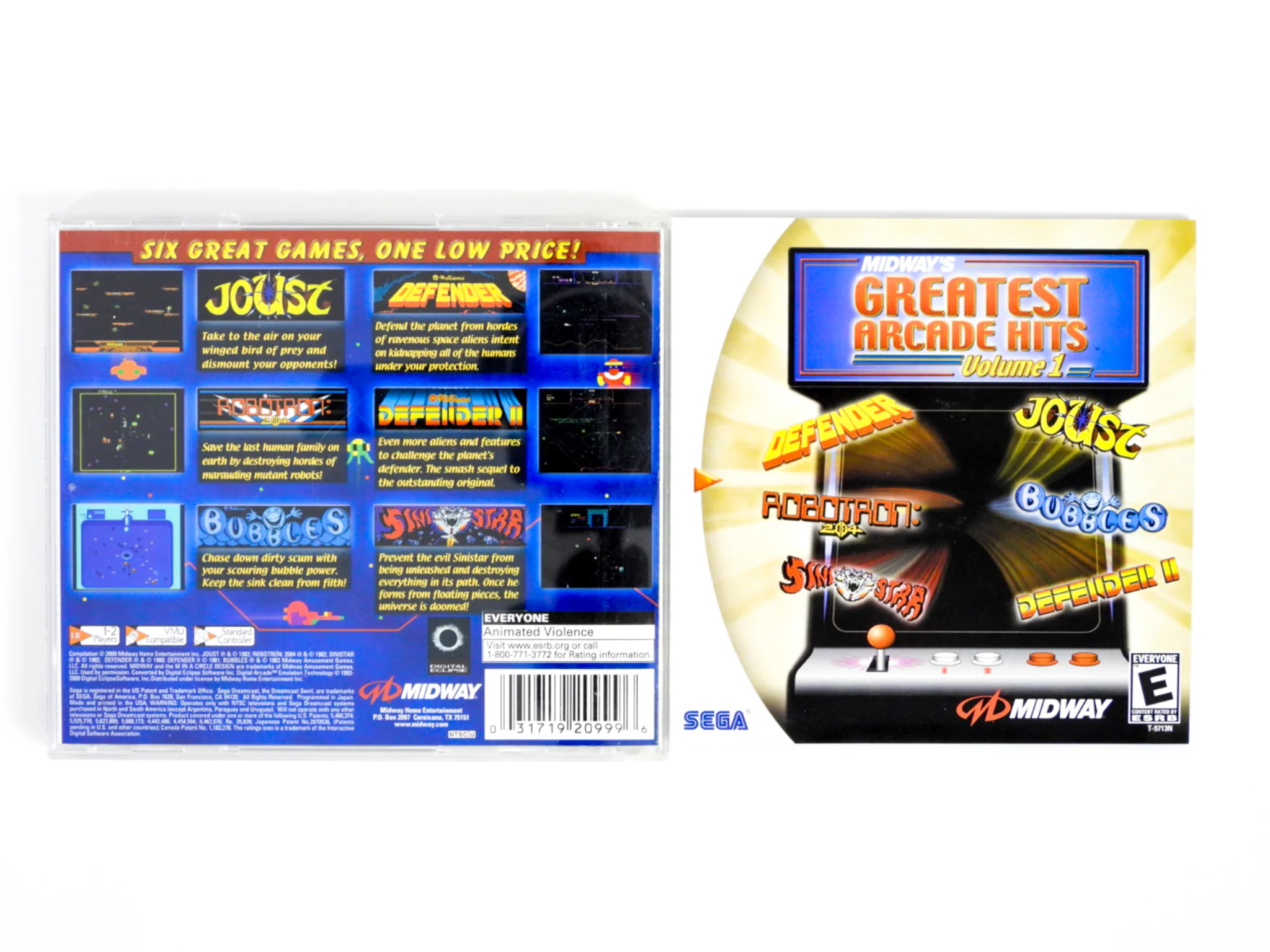 Midway's Greatest Arcade Hits: Volume I 1 (Sega Dreamcast) - Image 2