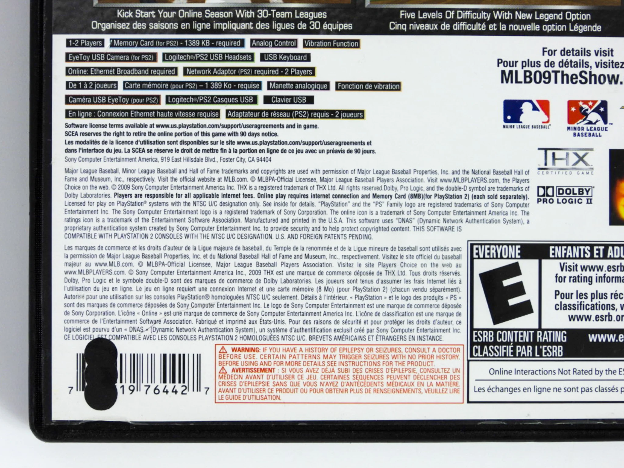 MLB 09: The Show (PlayStation 2 / PS2) - Image 4