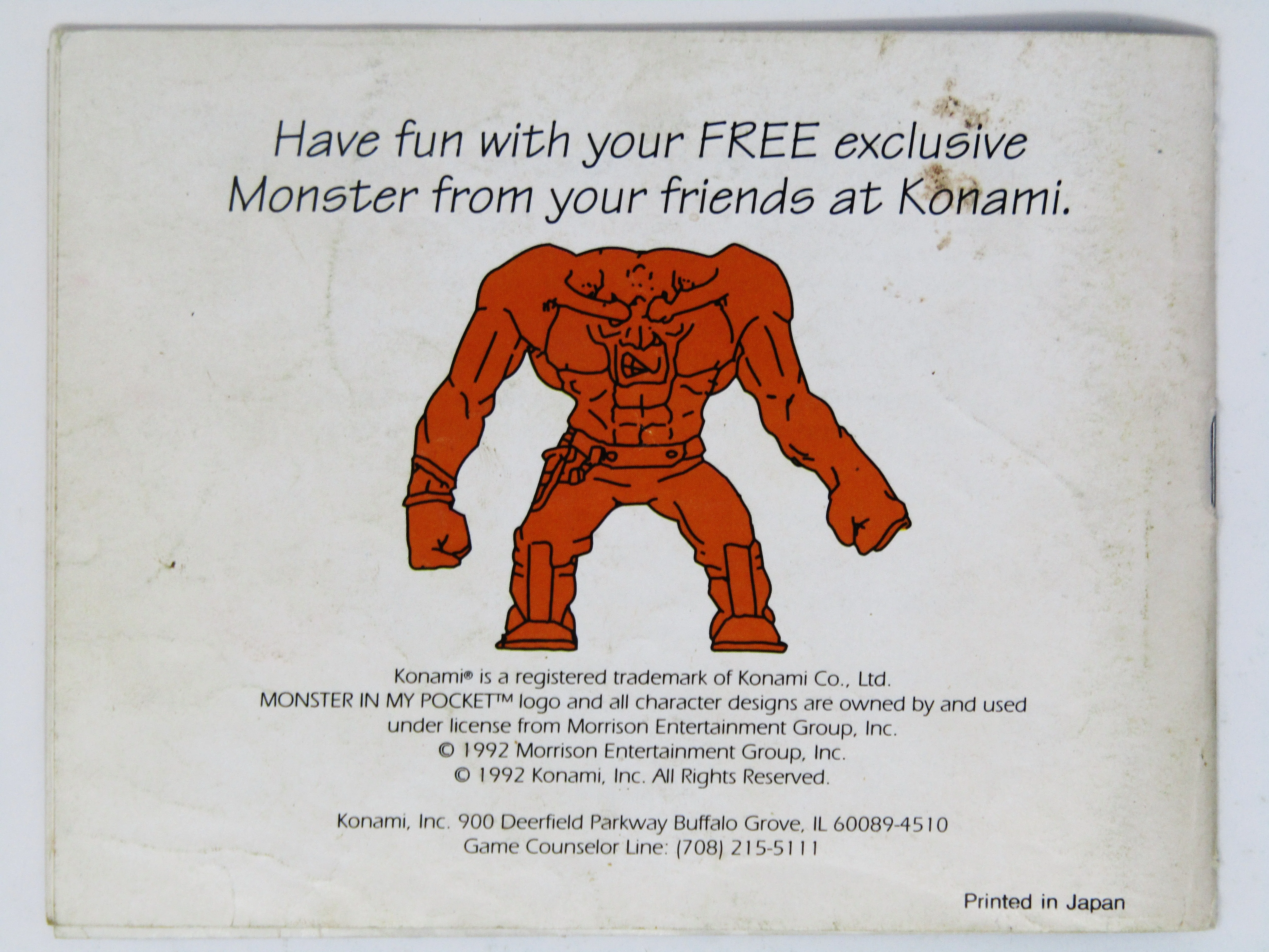 Monster In My Pocket [Manual] (Nintendo / NES) - Image 2
