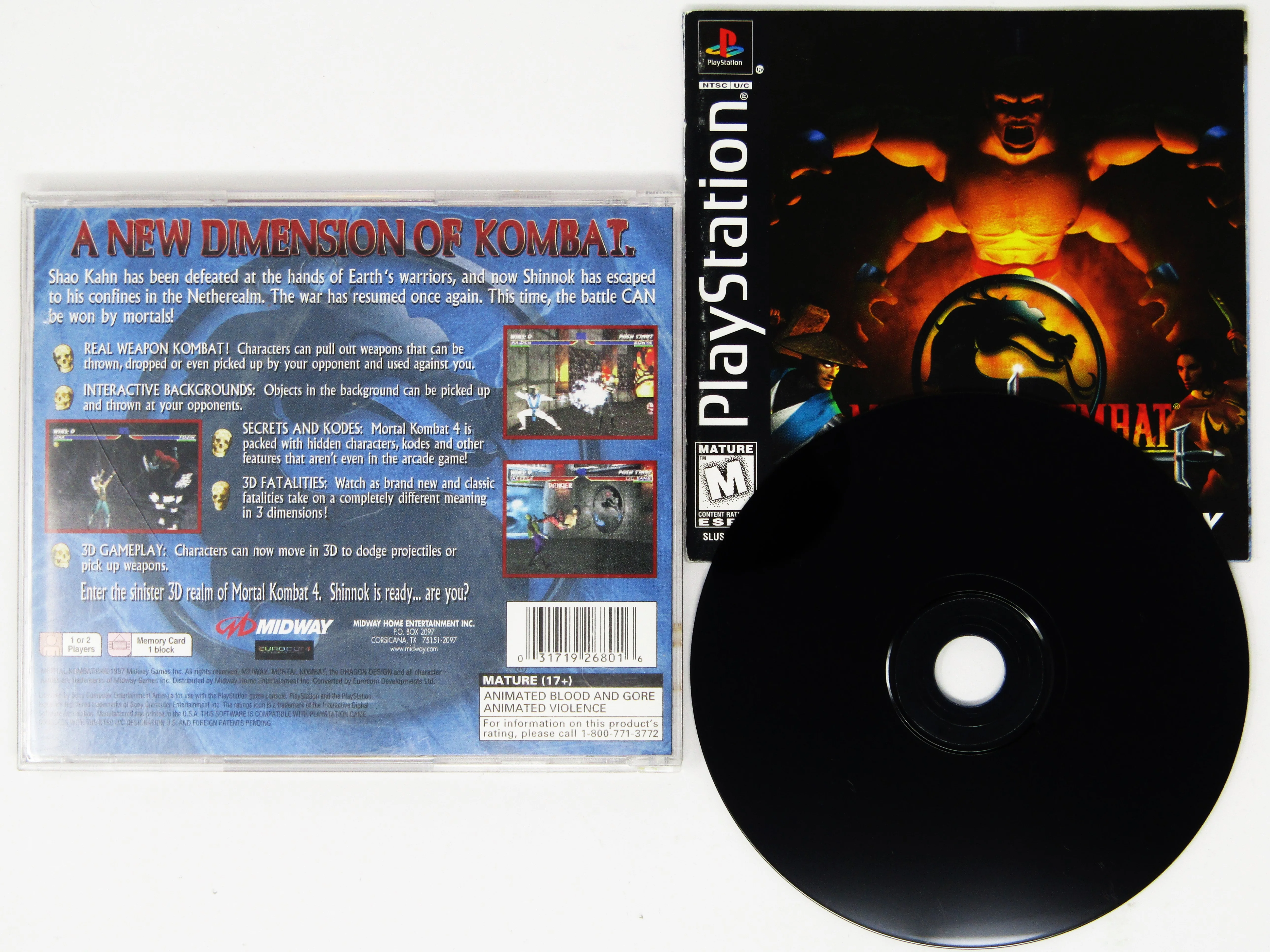 Mortal Kombat 4 (PlayStation / PS1) - Image 4