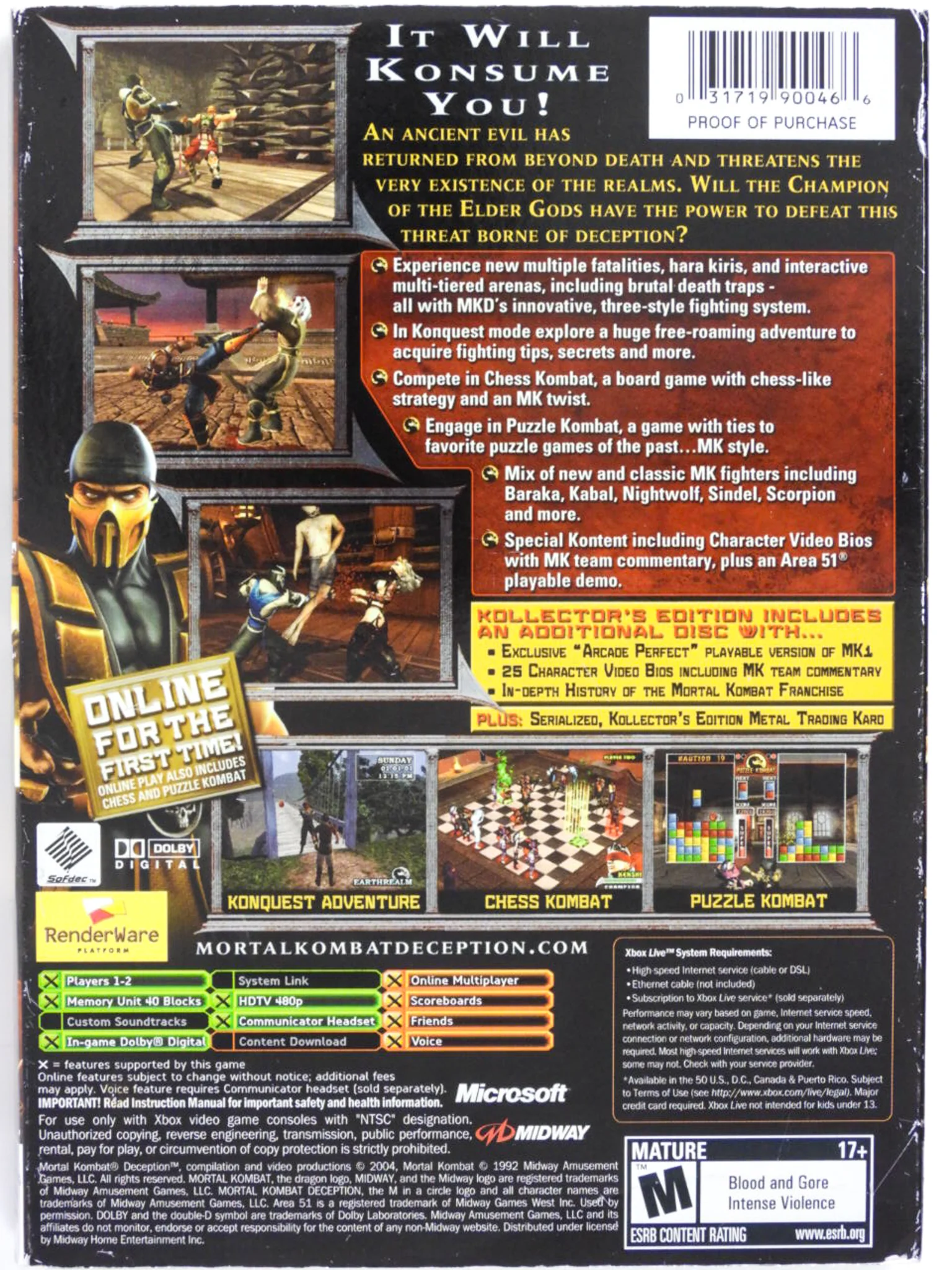 Mortal Kombat: Deception Kollector's Edition: Scorpion Version (Xbox) - Image 2