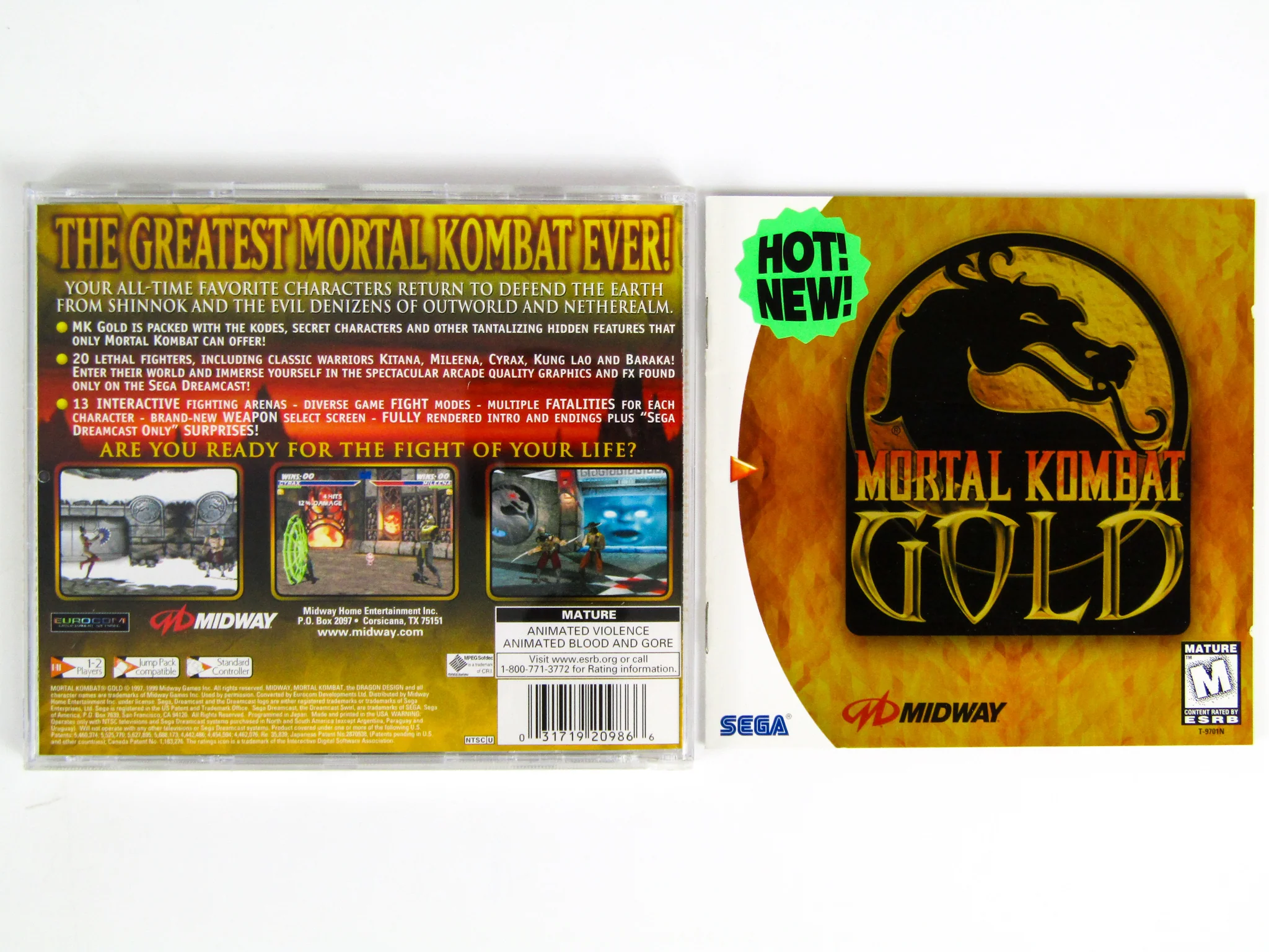 Mortal Kombat Gold [Hot New] (Sega Dreamcast) - Image 2