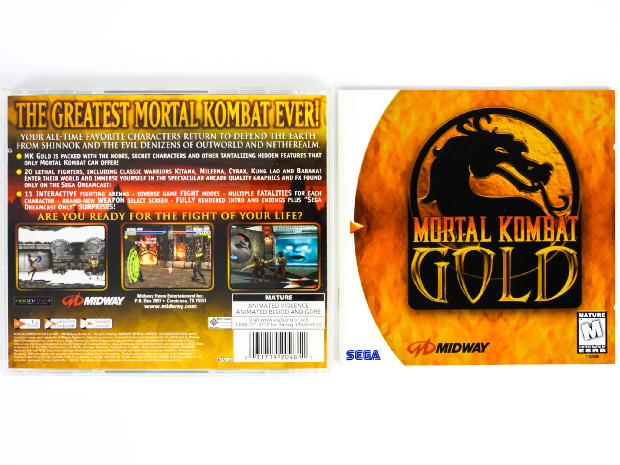 Mortal Kombat Gold (Sega Dreamcast) - Image 2