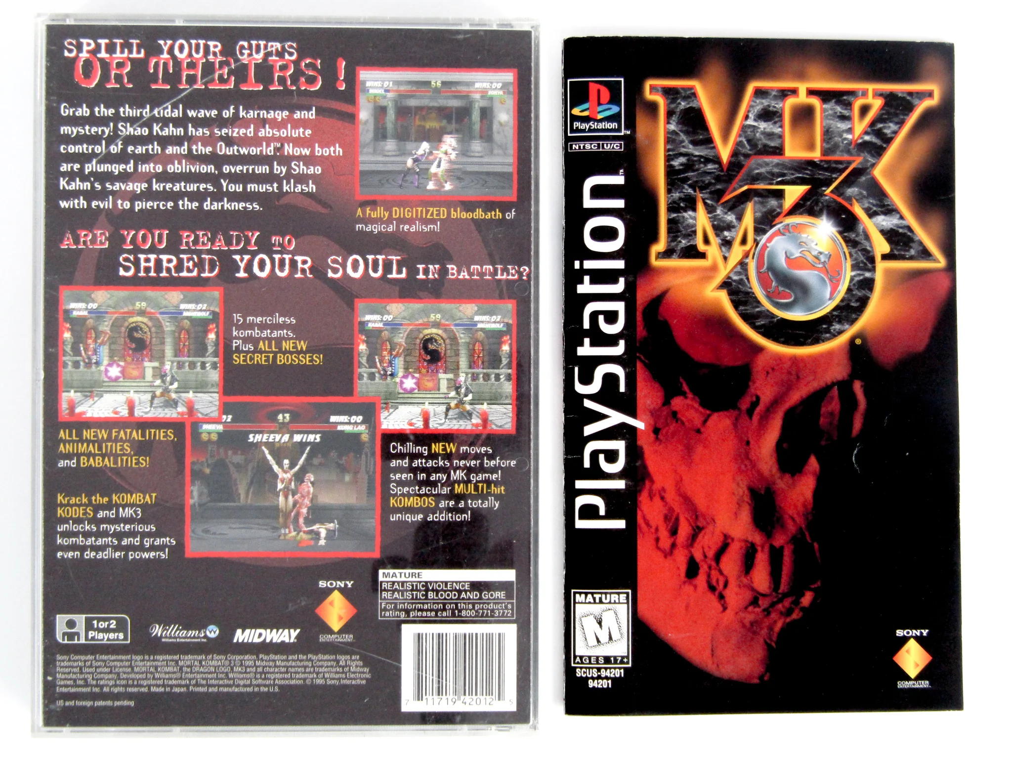 Mortal Kombat 3 [Long Box] (PlayStation / PS1) - Image 2