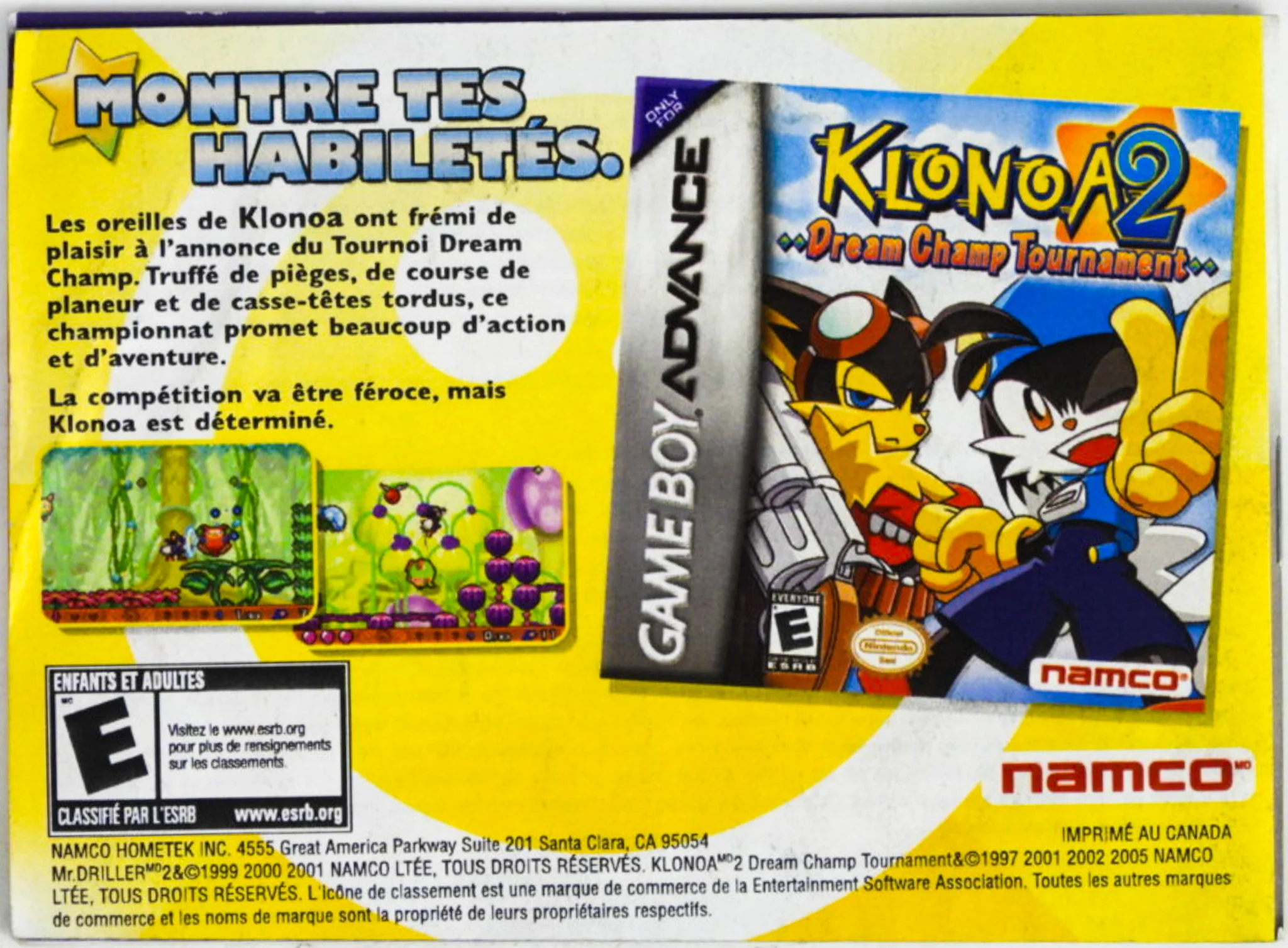 Mr. Driller 2 [Manual] [French Version] (Nintendo Game Boy Advance / GBA) - Image 2