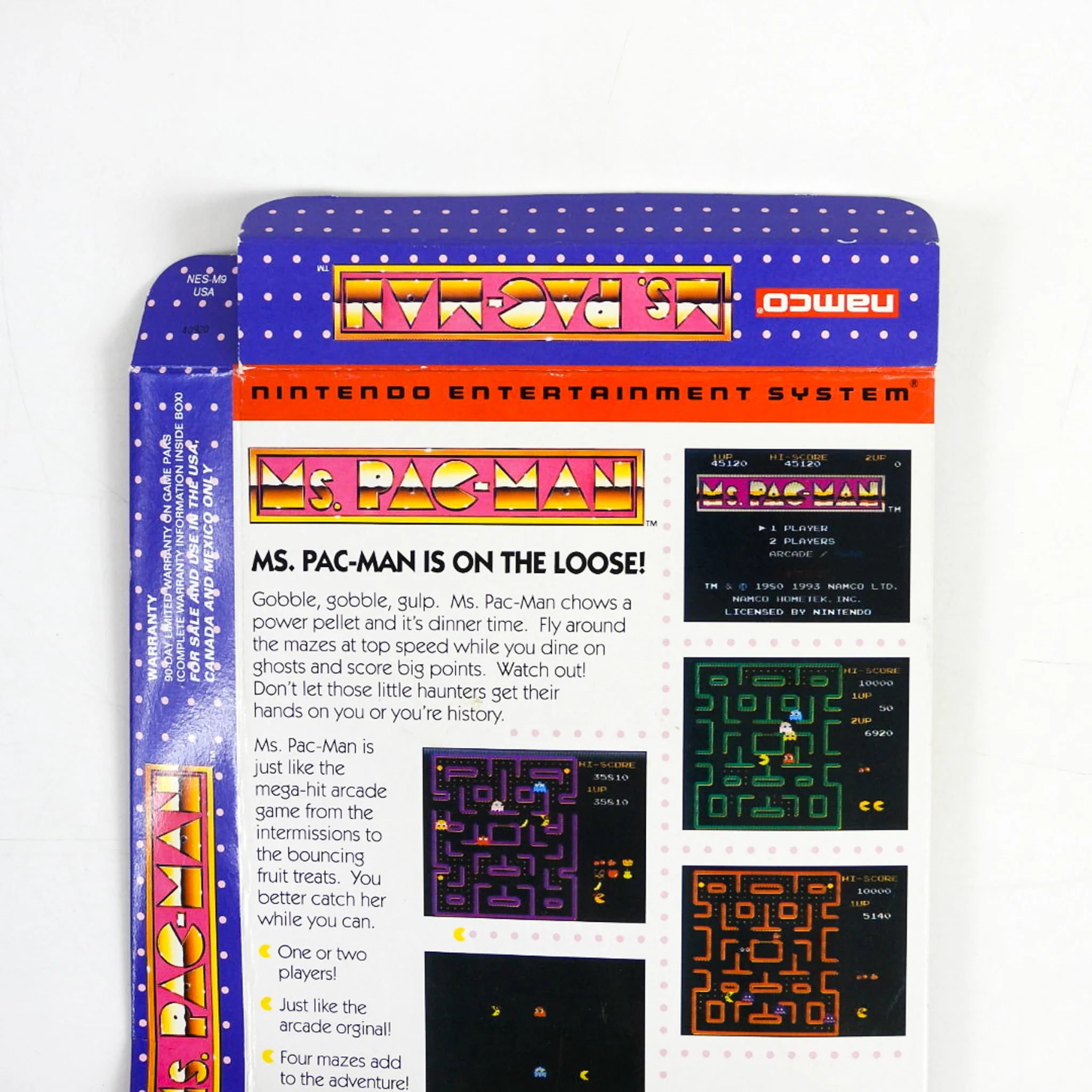 Ms. Pac-Man [Namco] [Box] (Nintendo / NES) - Image 2