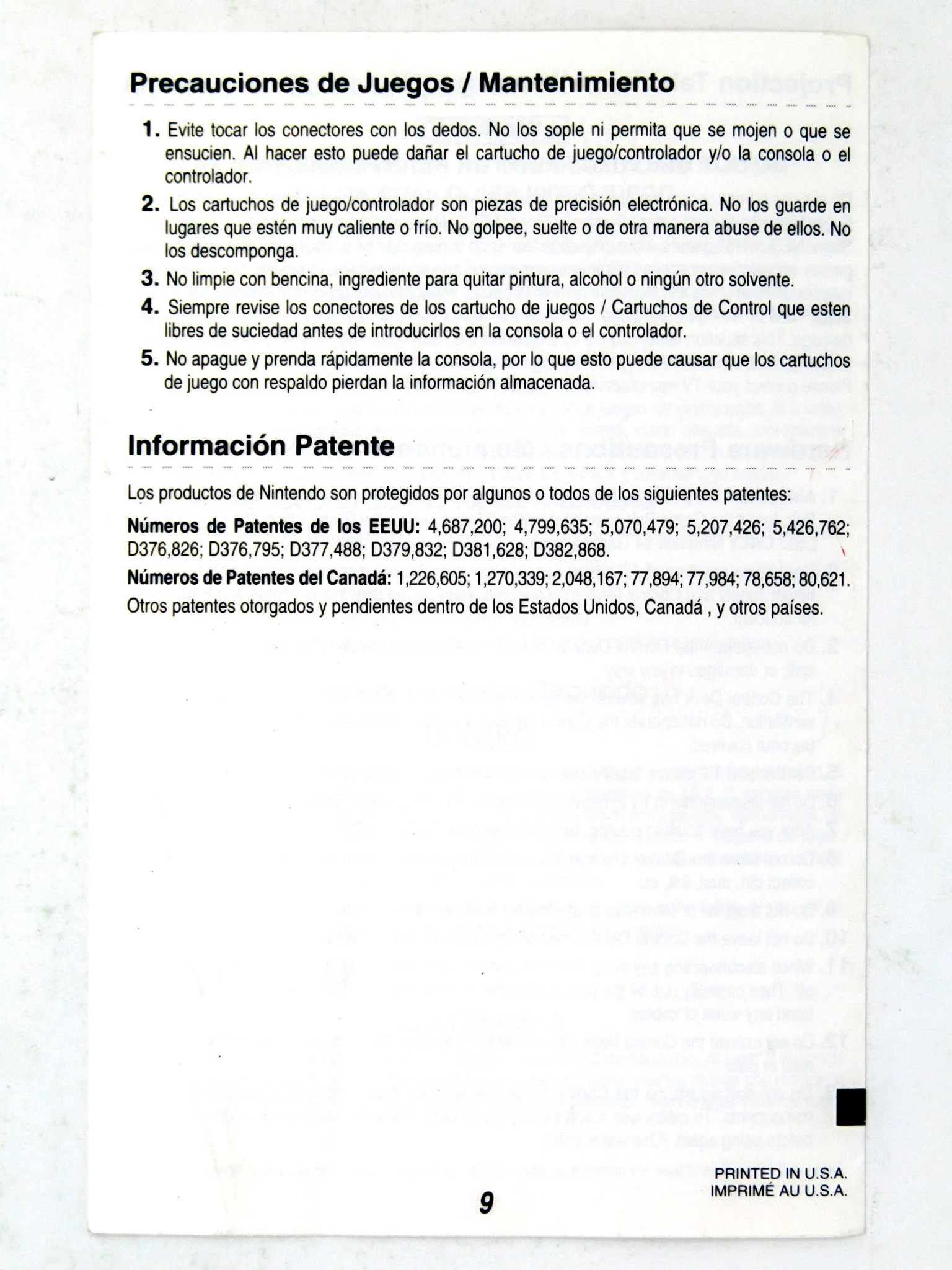N64 Consumer Information And Precautions Booklet (Nintendo 64 / N64) - Image 2