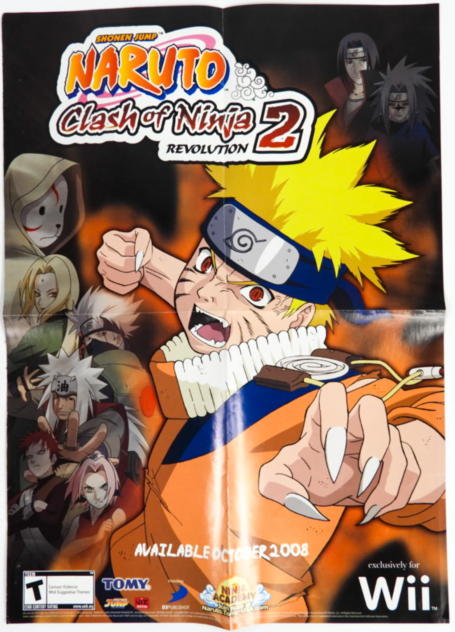 Naruto Clash of Ninja Revolution 2 And Naruto Path Of The Ninja 2 [Poster] (Nintendo Wii) - Image 2