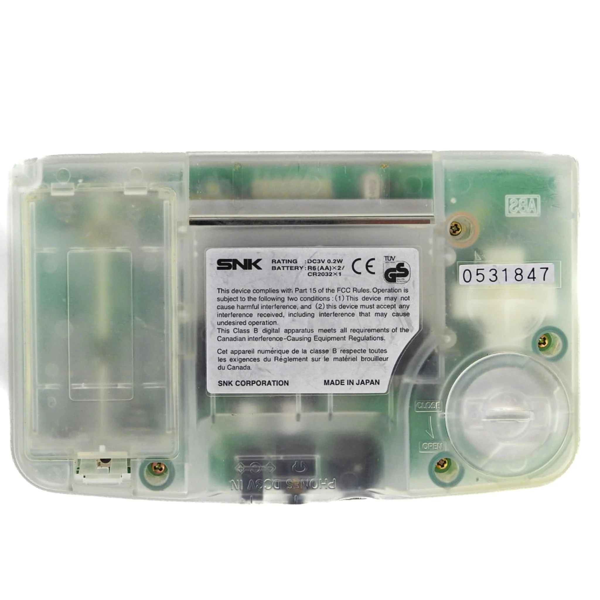 Neo Geo Pocket Color System Crystal White [JP Import] - Image 4