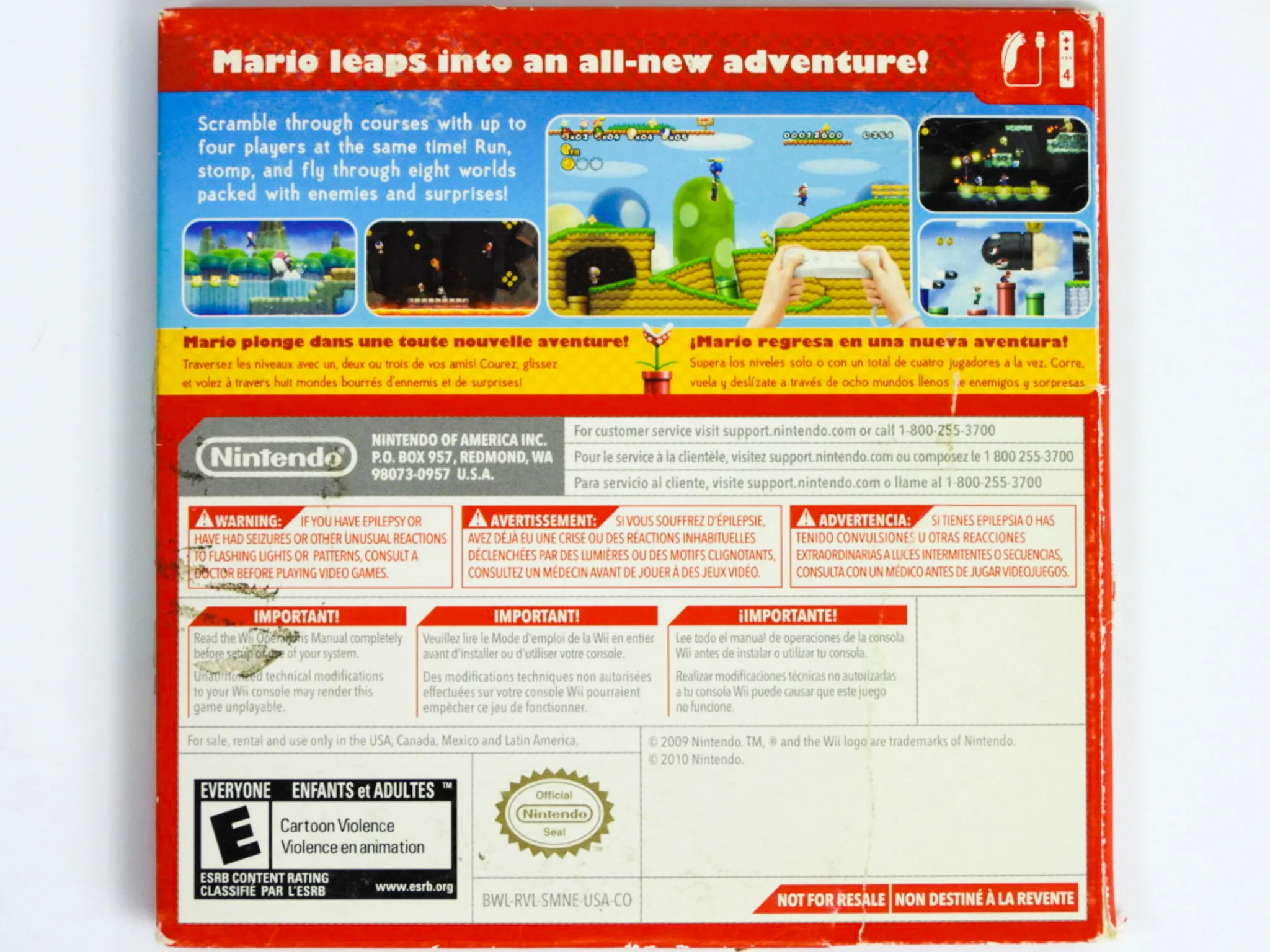 New Super Mario Bros. Wii [Cardboard Sleeve] (Nintendo Wii) - Image 4