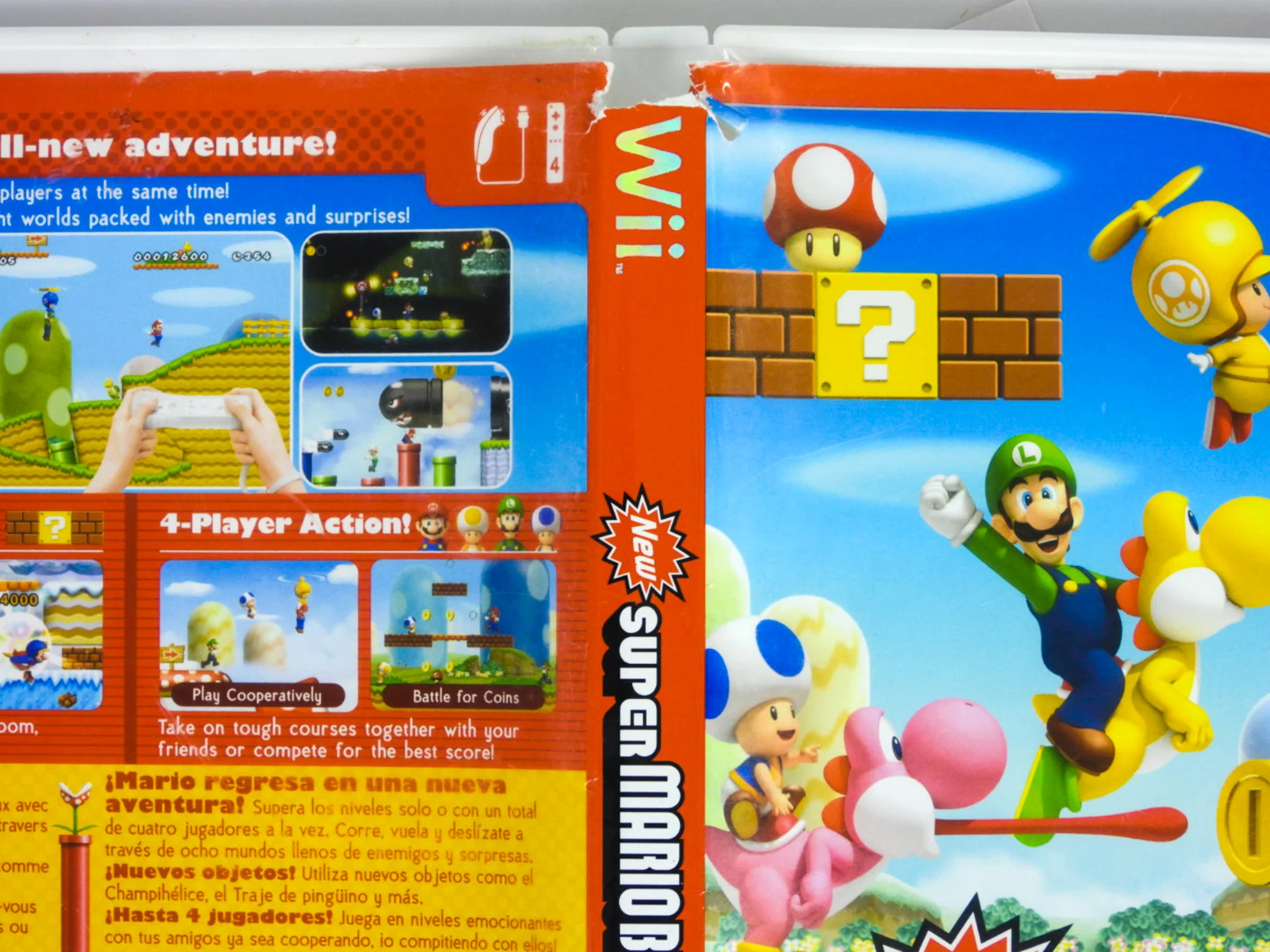 New Super Mario Bros. Wii [White Case] (Nintendo Wii) - Image 3