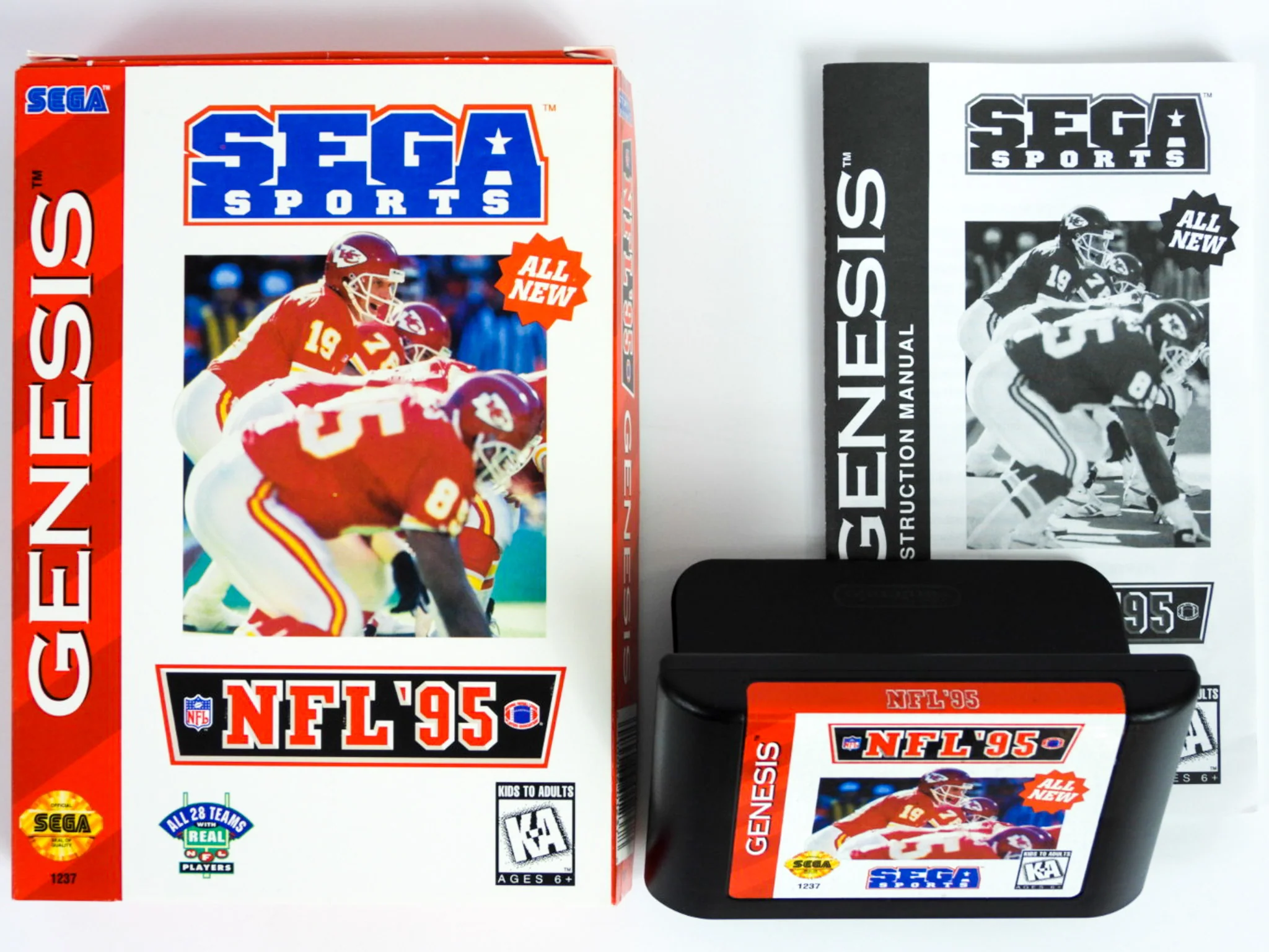 NFL '95 [Cardboard Box] (Sega Genesis) - Image 3