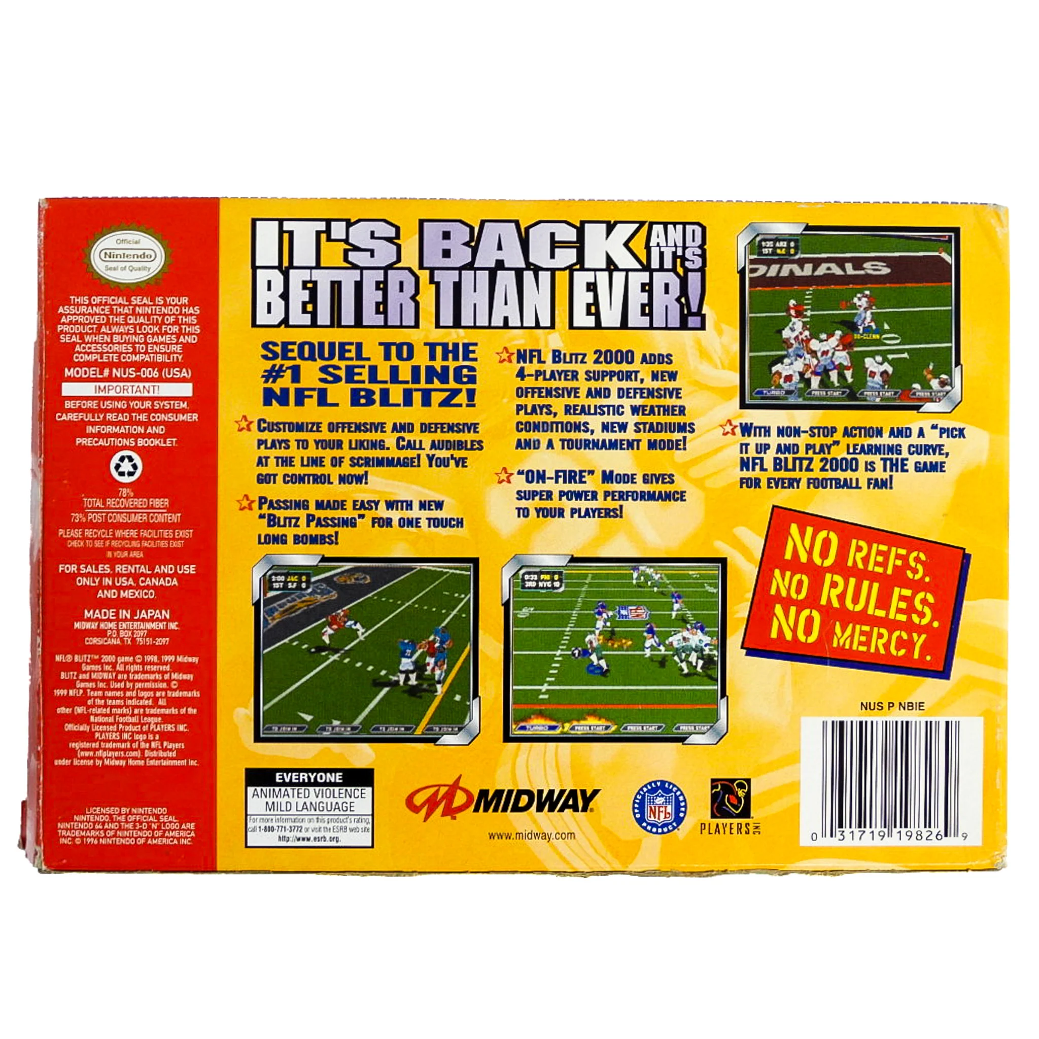 NFL Blitz 2000 (Nintendo 64 / N64) - Image 4