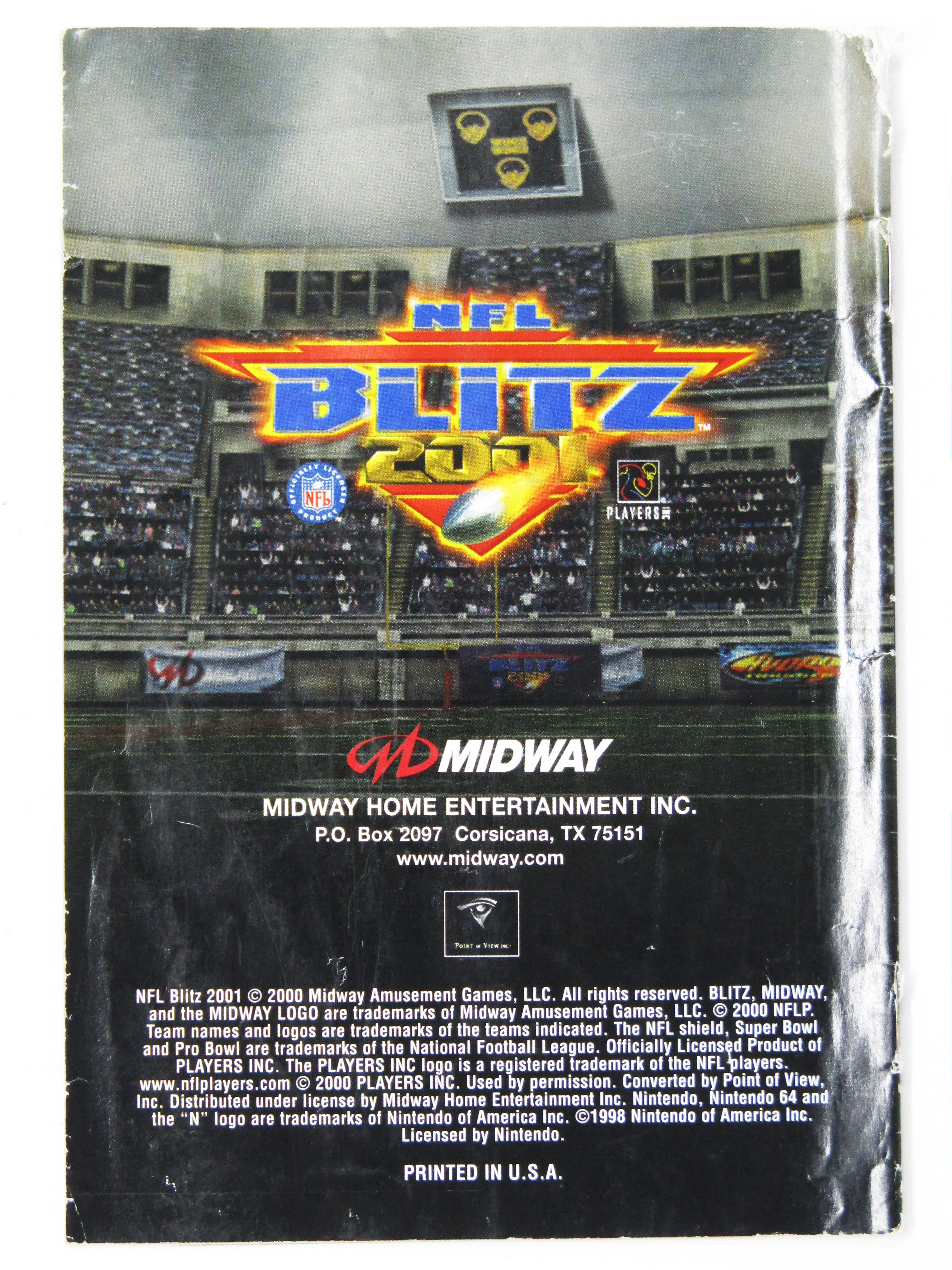 NFL Blitz 2001 [Manual] (Nintendo 64 / N64) - Image 2