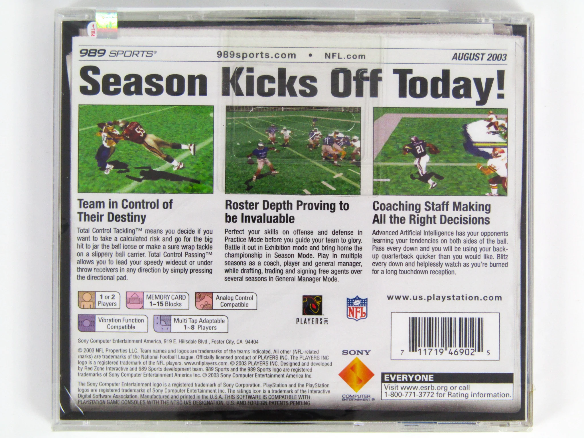 NFL GameDay 2004 (PlayStation / PS1) - Image 2