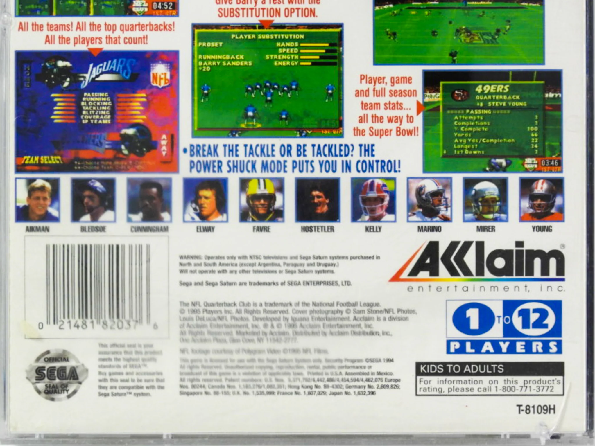 NFL Quarterback Club 96 (Sega Saturn) - Image 7