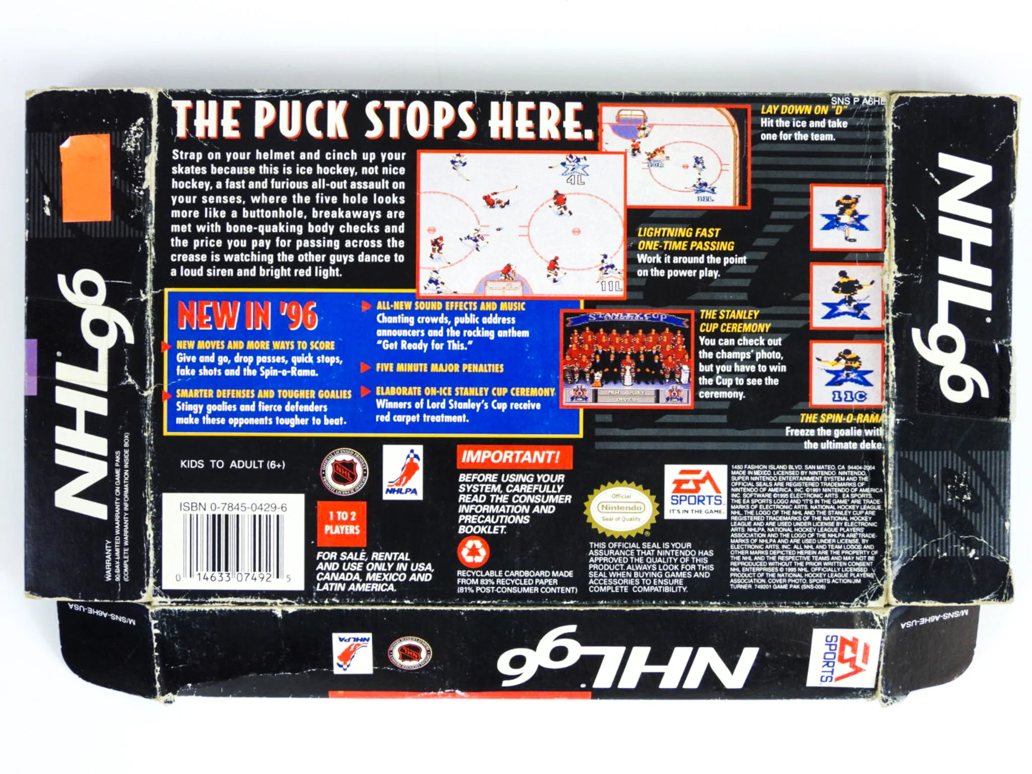 NHL 96 [Box] (Super Nintendo / SNES) - Image 2