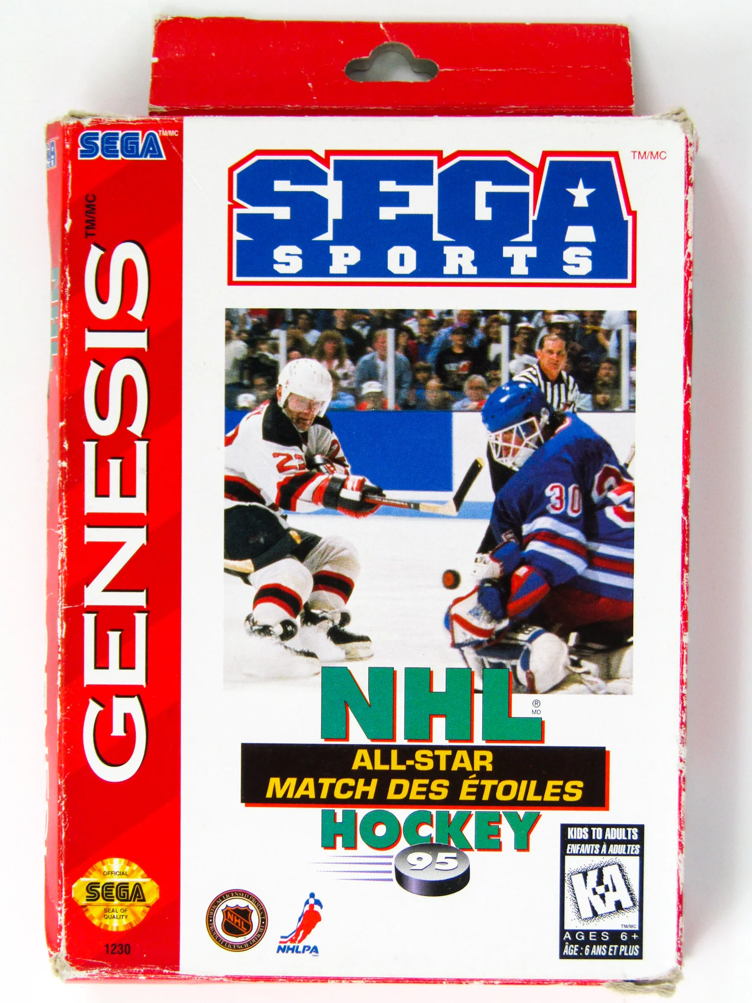 NHL All-Star Hockey 95 [Cardboard Box] (Sega Genesis) - Image 2