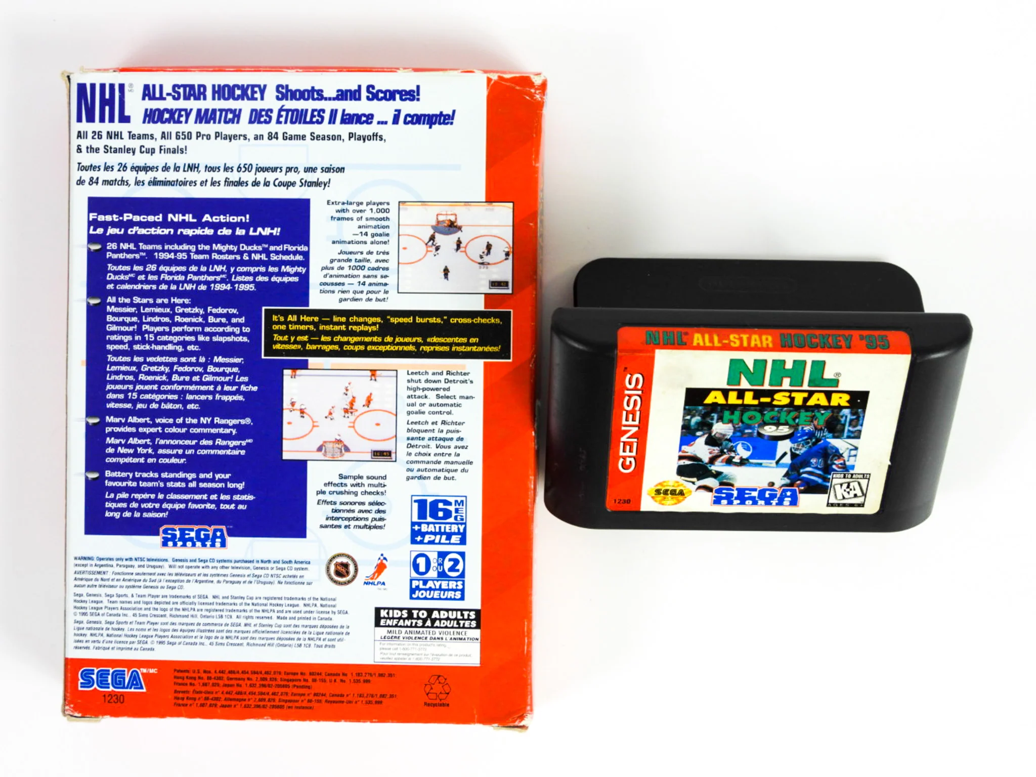 NHL All-Star Hockey 95 [Cardboard Box] (Sega Genesis) - Image 5