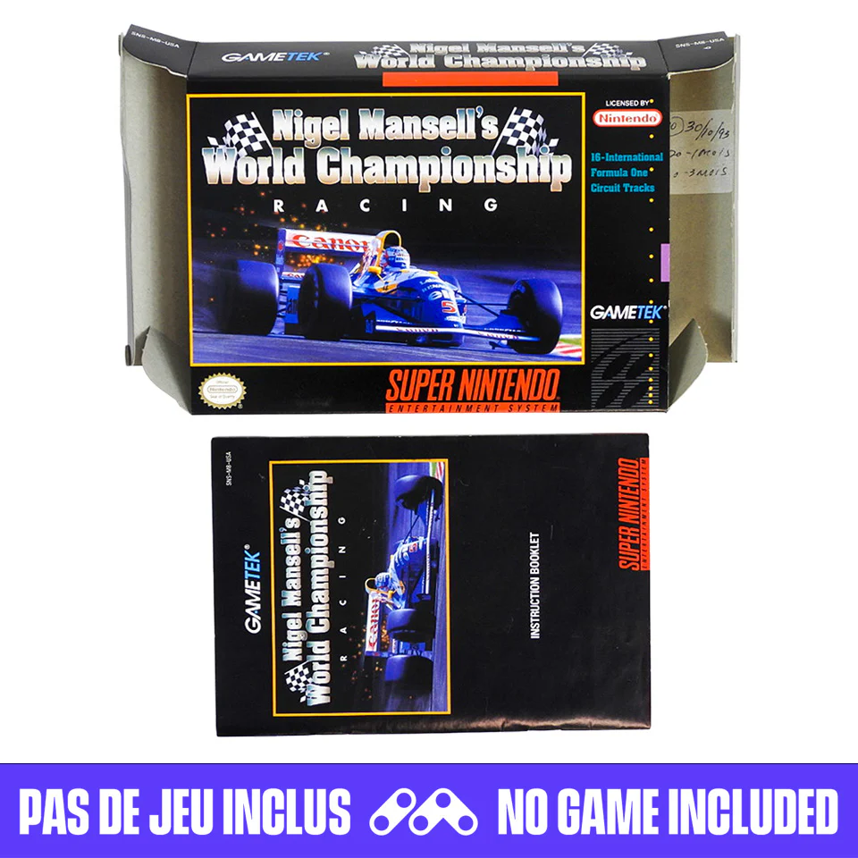 Nigel Mansell's World Championship Racing [Box] (Super Nintendo / SNES)
