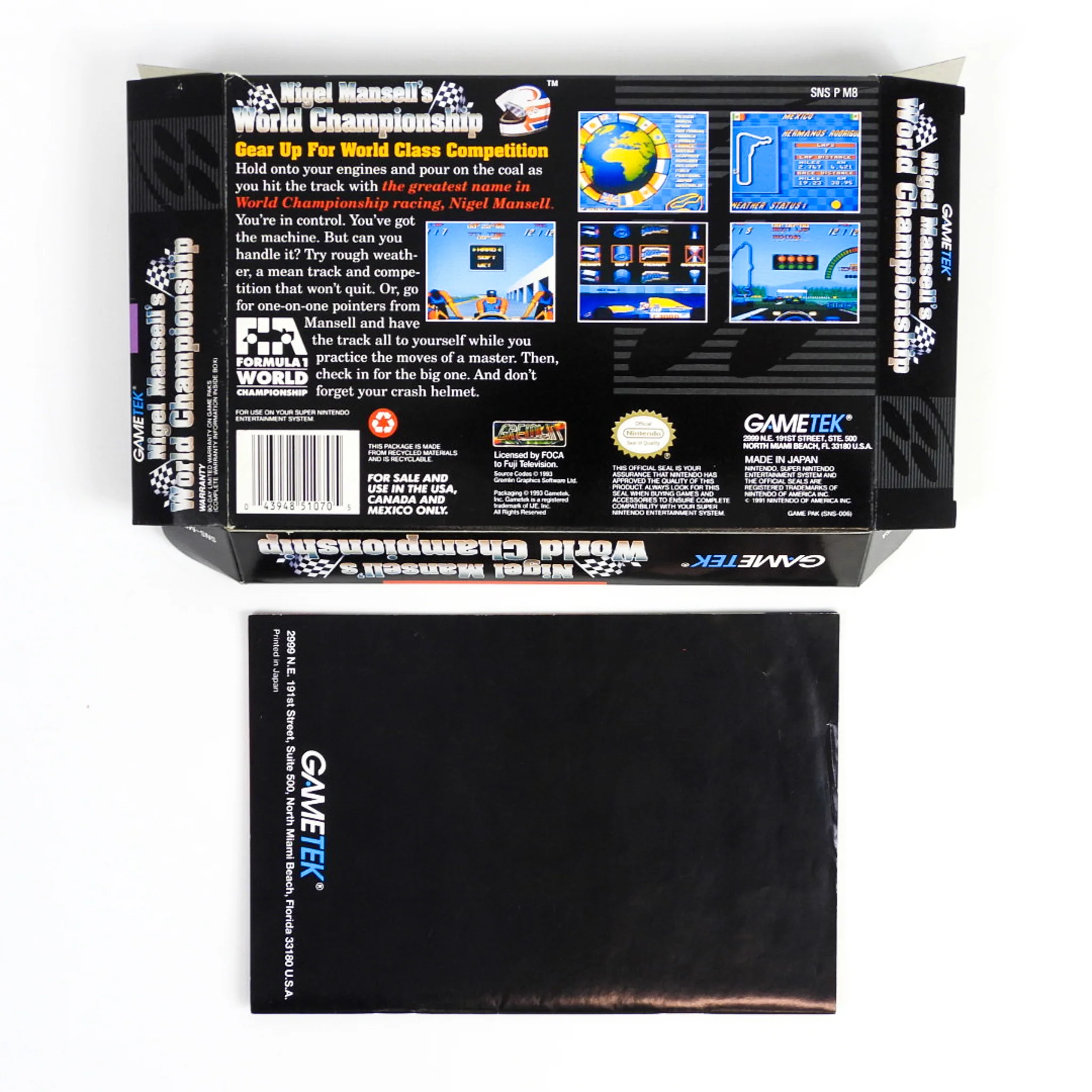 Nigel Mansell's World Championship Racing [Box] (Super Nintendo / SNES) - Image 2