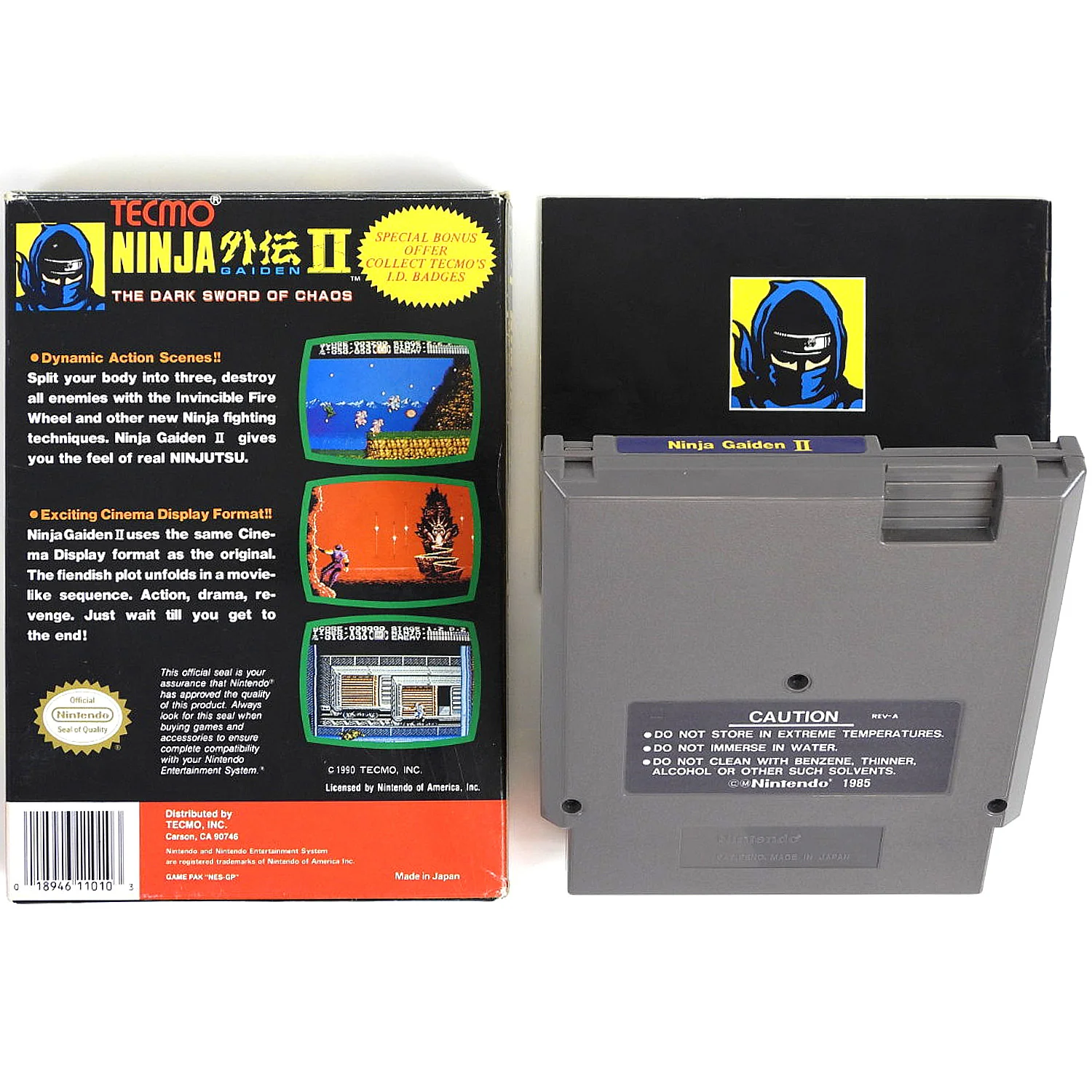 Ninja Gaiden II 2 The Dark Sword of Chaos (Nintendo / NES) - Image 2
