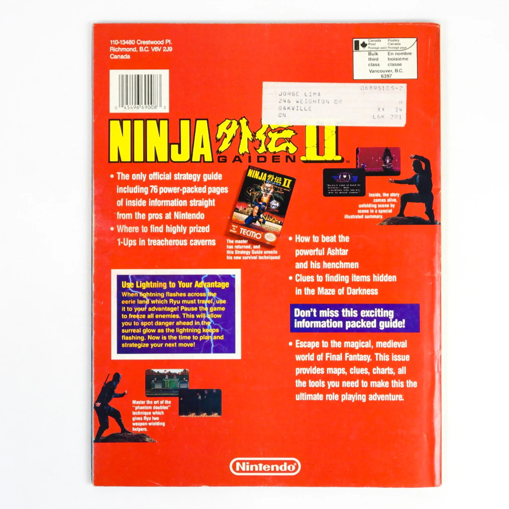 Ninja Gaiden II 2 Strategy Guide [Volume 15] [Nintendo Power] (Magazines) - Image 6