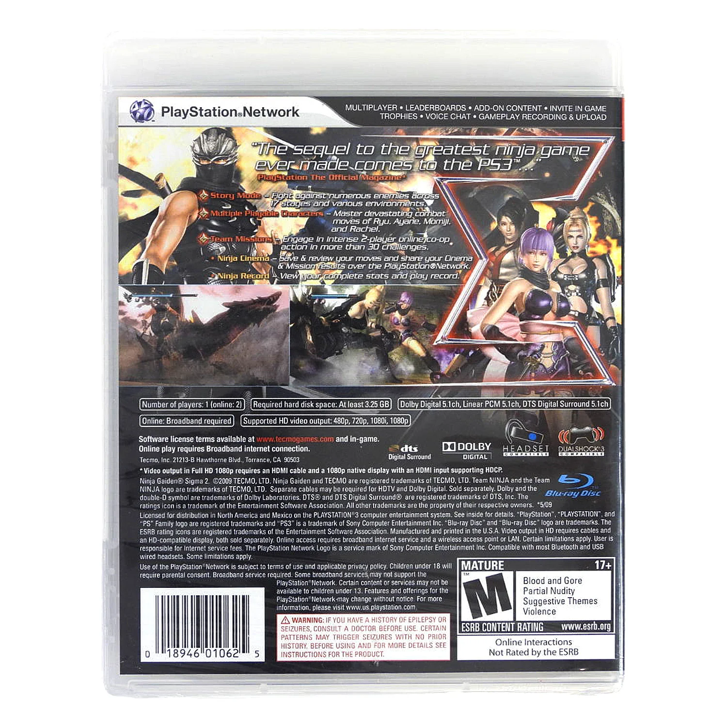 Ninja Gaiden Sigma 2 (PlayStation 3 / PS3) - Image 2