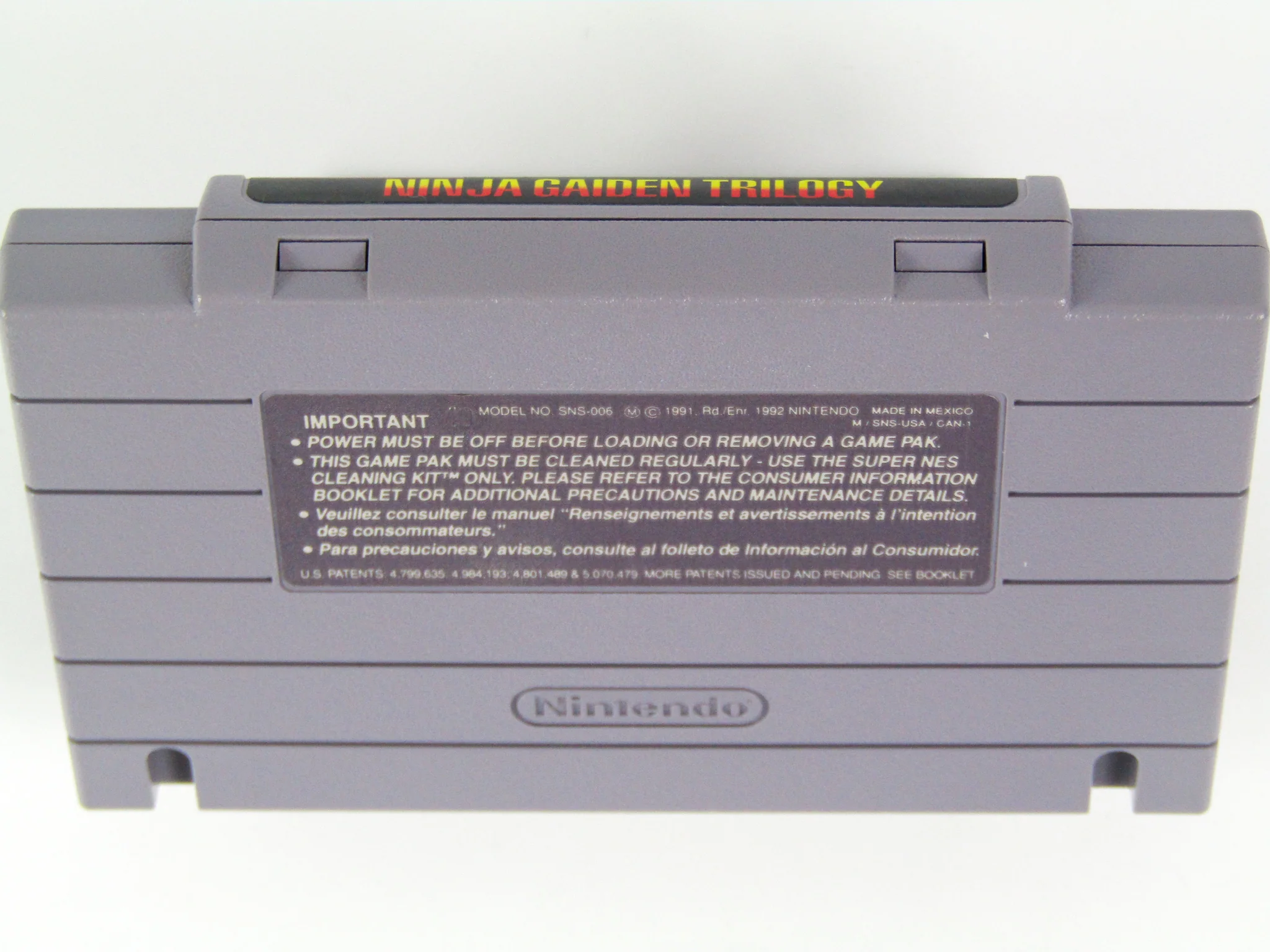 Ninja Gaiden Trilogy (Super Nintendo / SNES) - Image 2