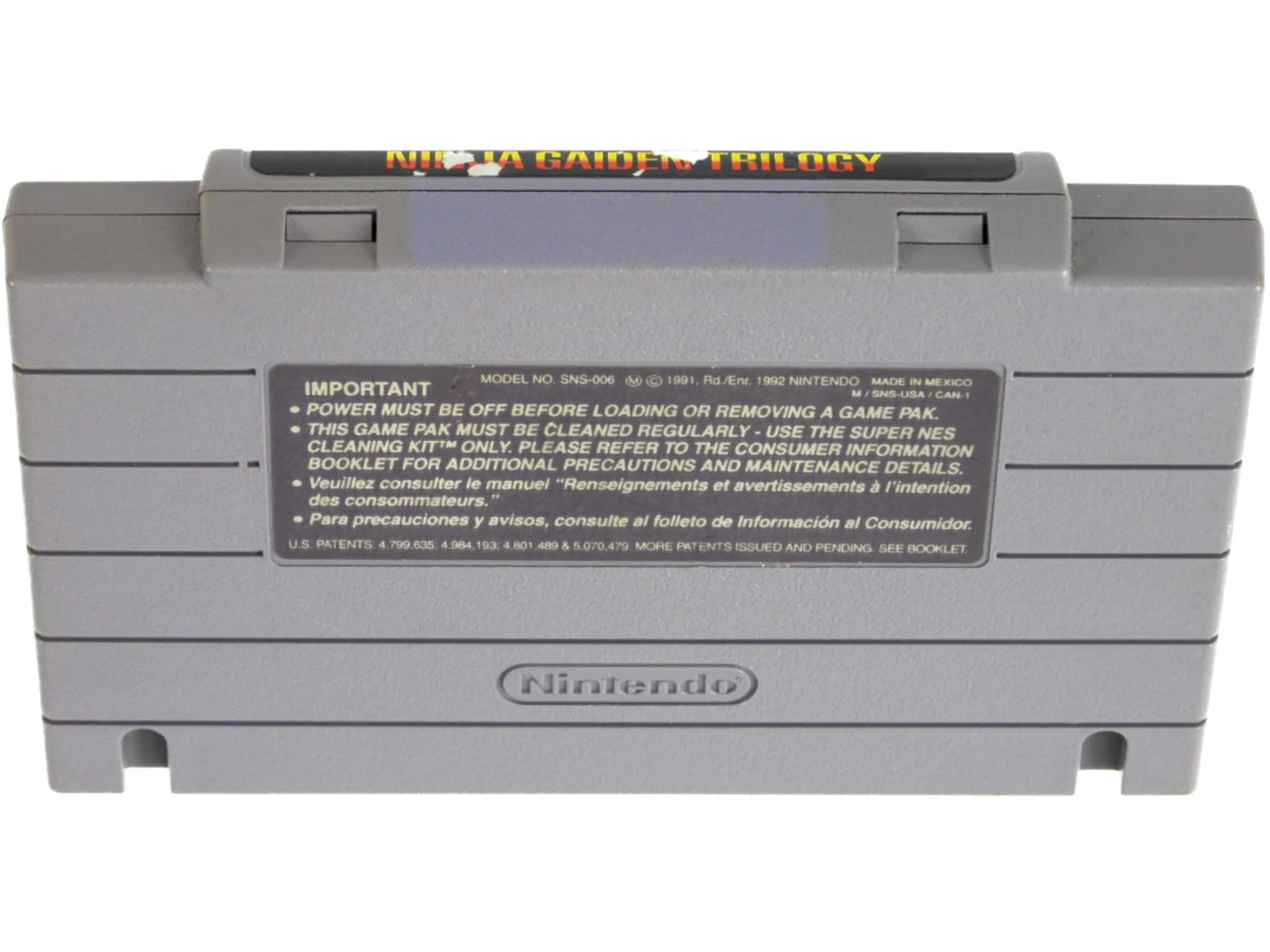 Ninja Gaiden Trilogy (Super Nintendo / SNES) - Image 6